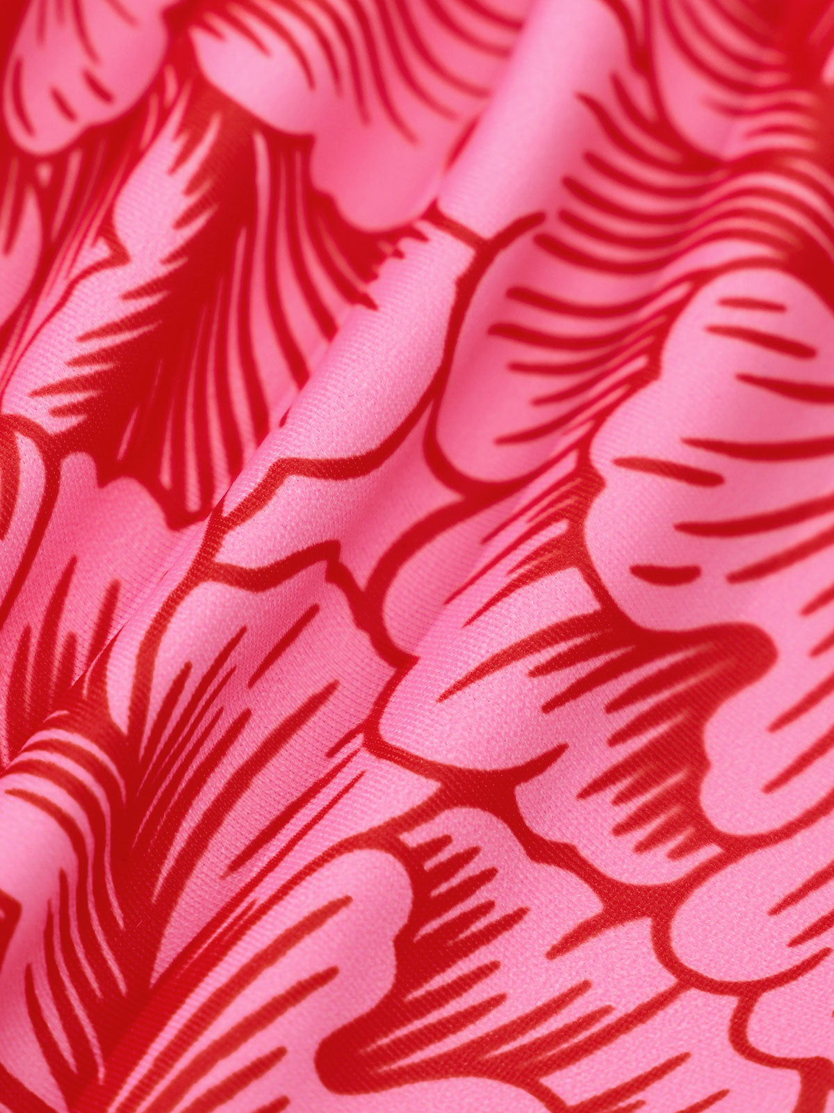 Ensemble bikini triangle réversible à fleurs rouges
