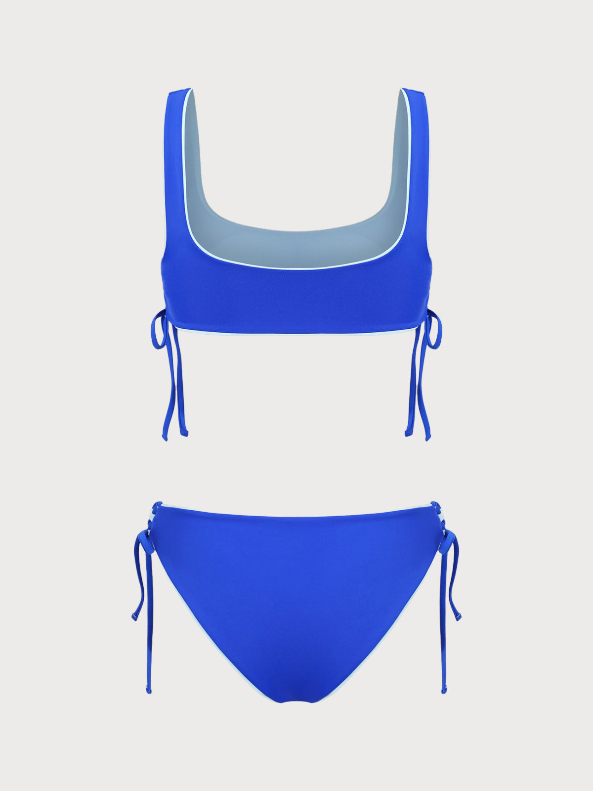 Blue Reversible Tie Bikini Set