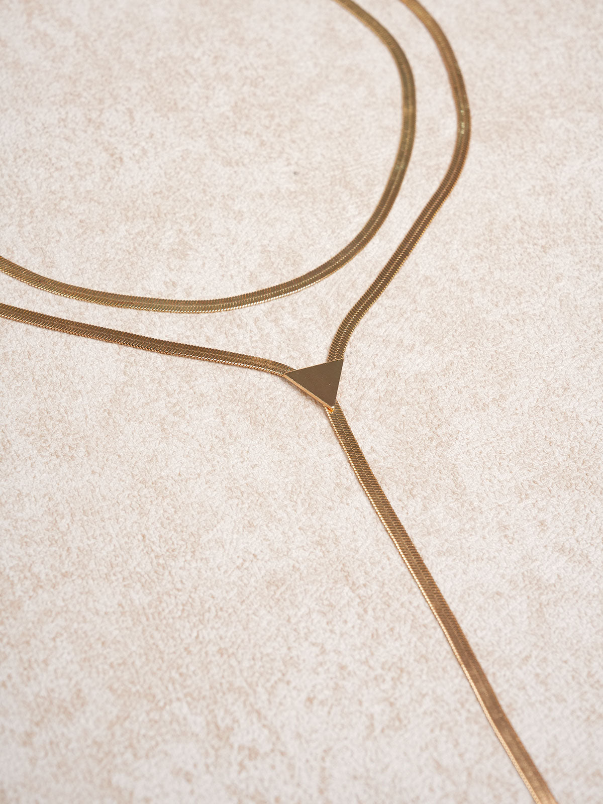 Double layer simple snake bone chain clavicle necklace Necklaces - SAMIOLSWIM