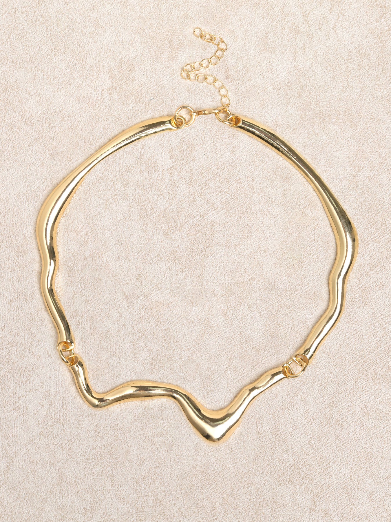 女士金属风扭曲项链 Gold Necklaces - SAMIOLSWIM