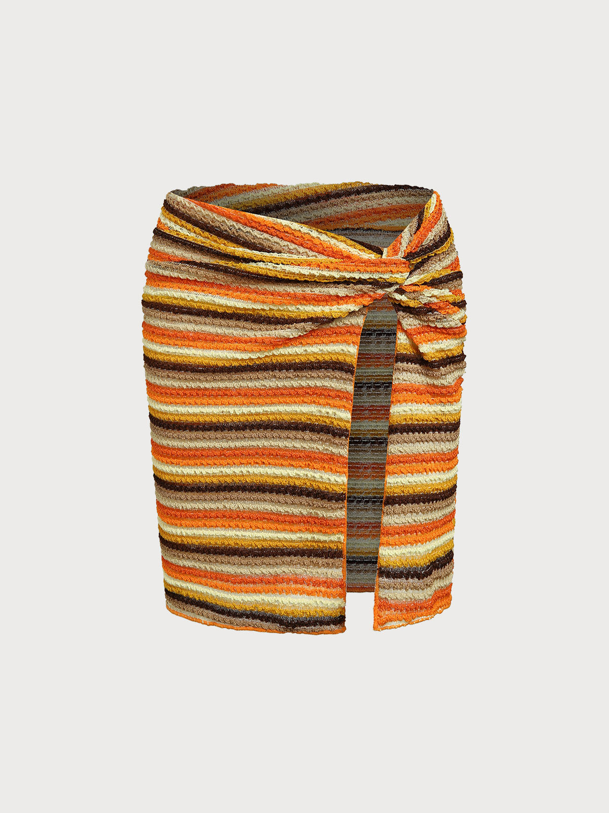 Knitted Polyester Smock Dress Orange Cover-ups - SAMIOLSWIM