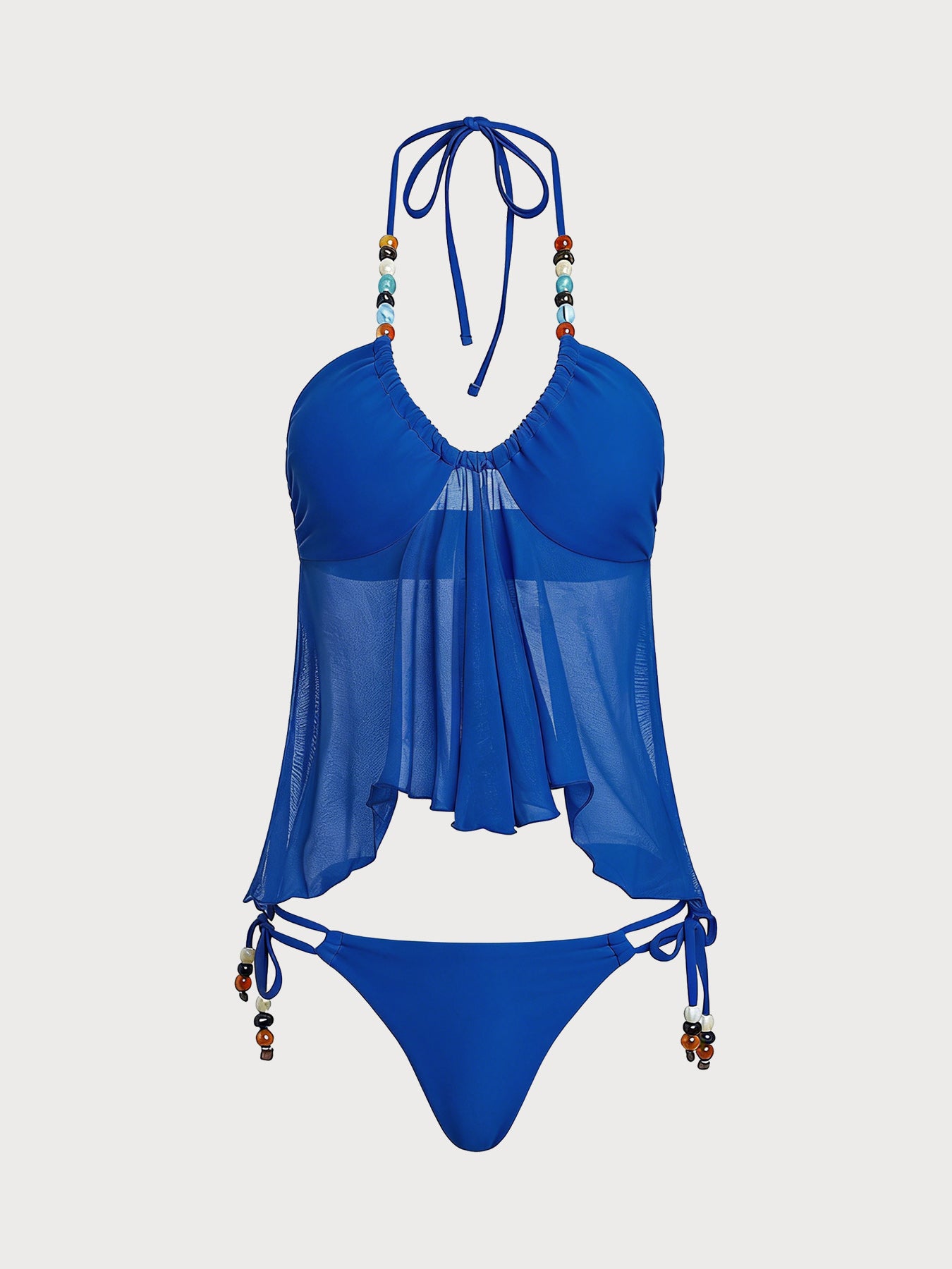 Knitted Polyester Tankini Suit Tankinis - SAMIOLSWIM