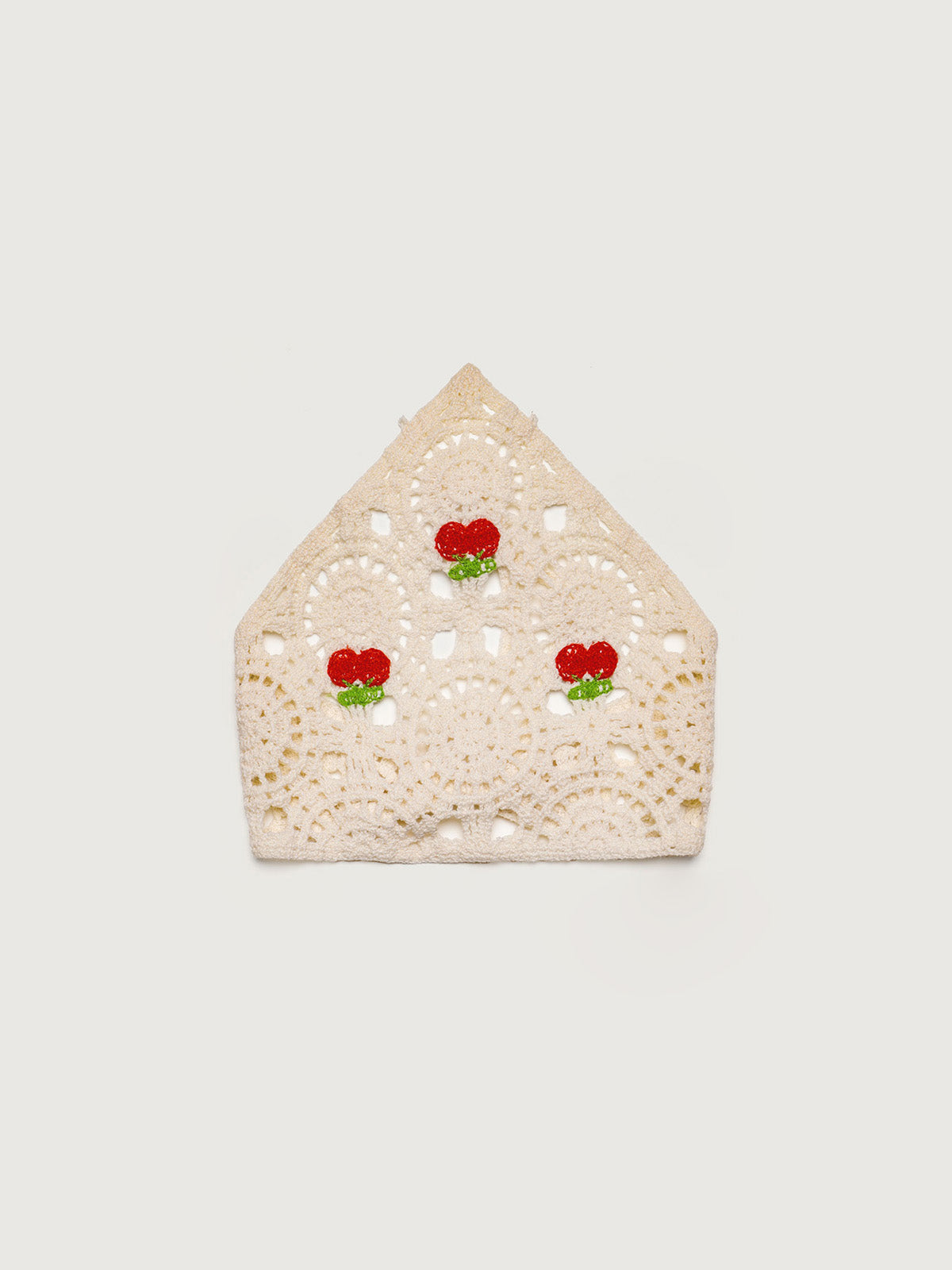 Women'S Acrylic Knitted Cherry Garden Headscarf Hair Accessories White Hair Accessories - SAMIOLSWIM