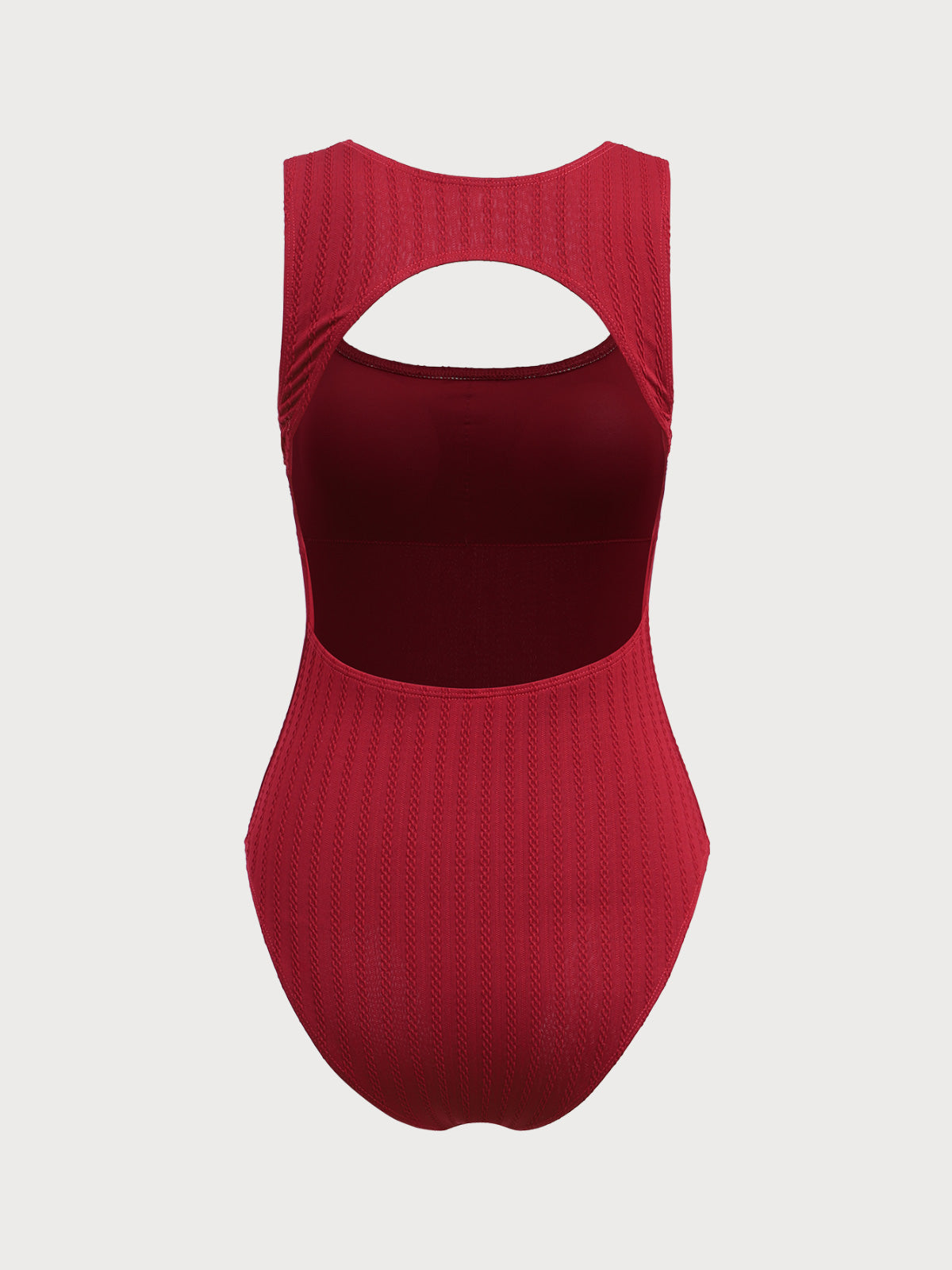 Women'S Knitted Polyester Vintage Chain Embellished One-Piece Swimsuit One-Pieces - SAMIOLSWIM