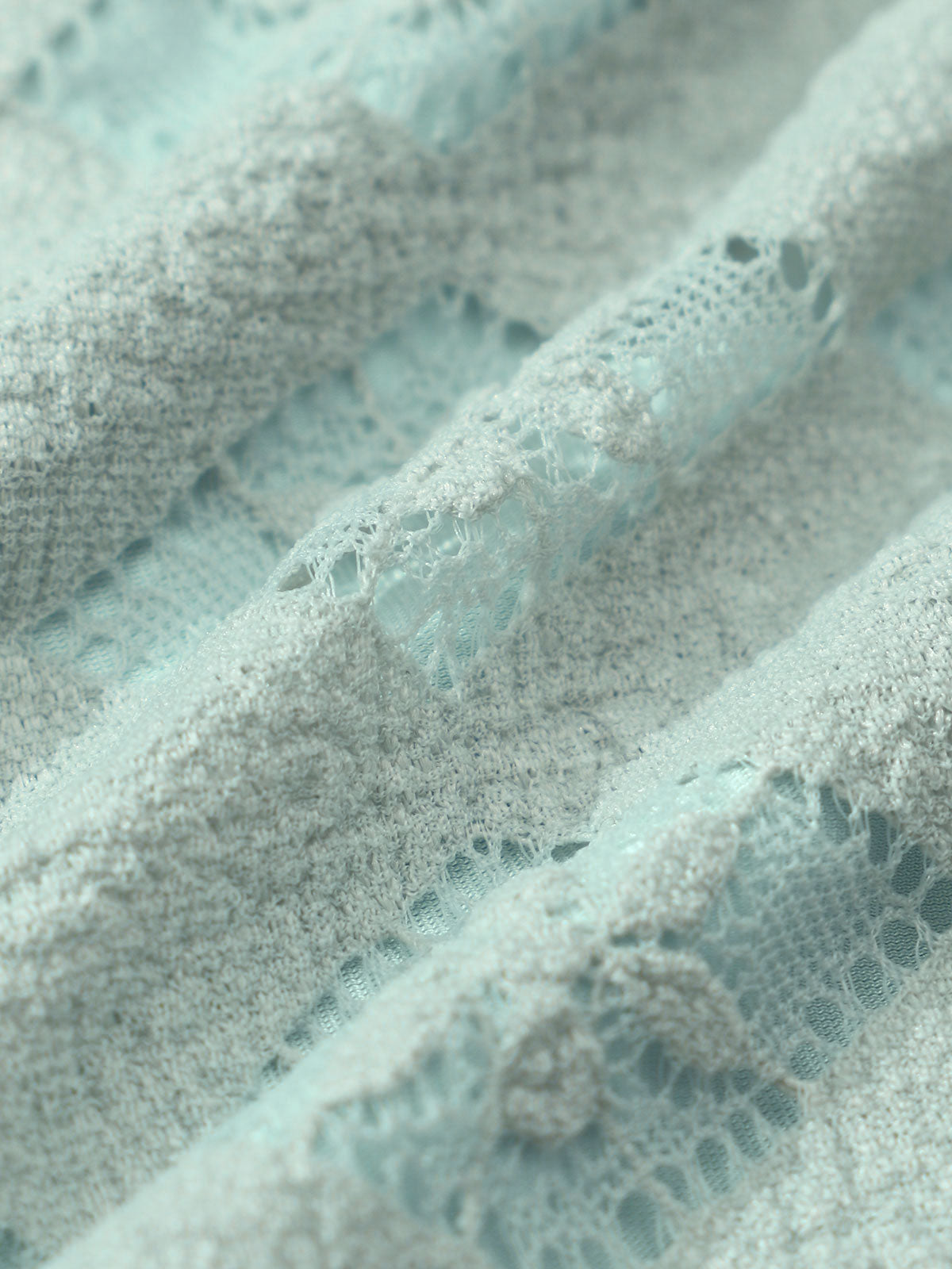 Women'S Nylon Knitted Hollow Lace Flower Bikini Set Bikinis - SAMIOLSWIM