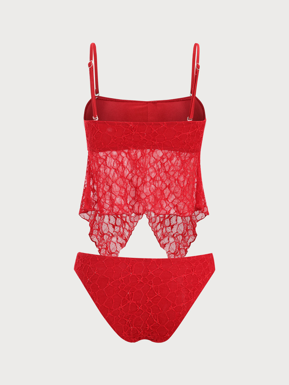 Women'S Nylon Knitted Irregular Hem Lace Tankini Swimsuit Tankinis - SAMIOLSWIM