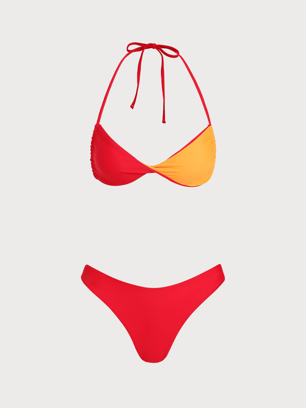 Women'S Nylon Knitted Reversible Bikini Set Bikinis - SAMIOLSWIM