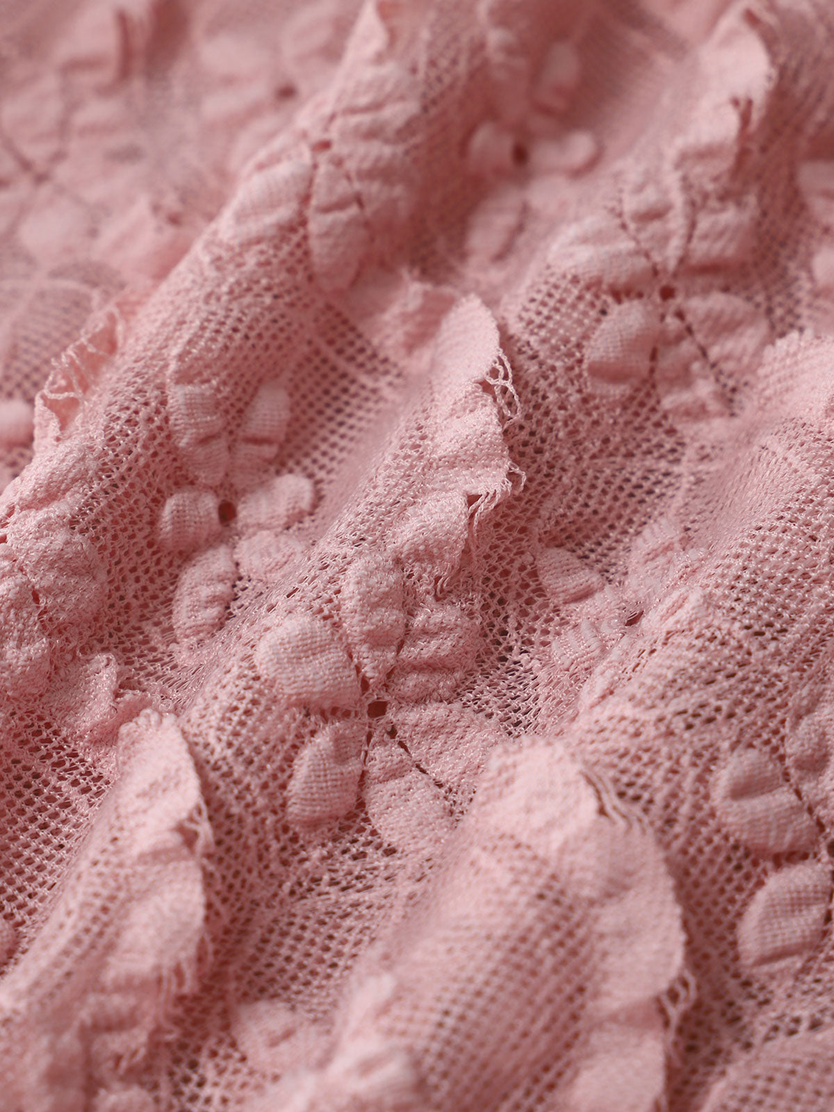 Women'S Nylon Knitted Ruched Hollow Mesh Flower Tankini Swimsuit Tankinis - SAMIOLSWIM