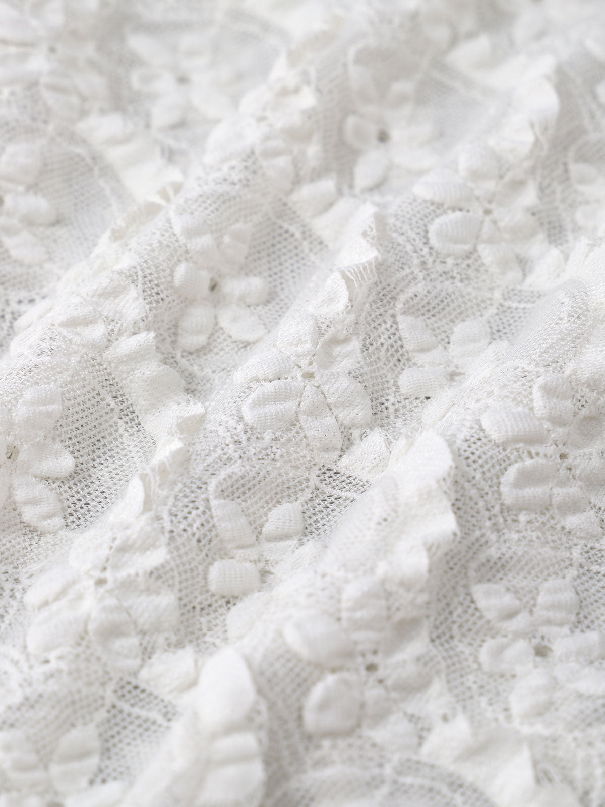 Women'S Nylon Knitted Ruched Hollow Mesh Flower Tankini Swimsuit Tankinis - SAMIOLSWIM