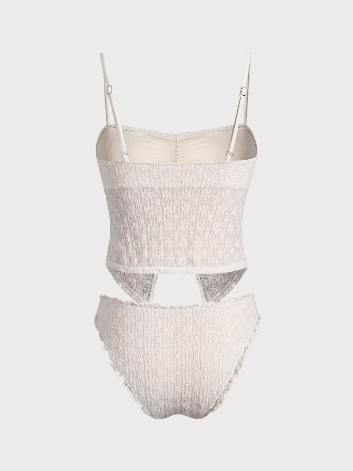 Women'S Nylon Knitted Ruched Swimwear Tankini Swimsuit Tankinis - SAMIOLSWIM