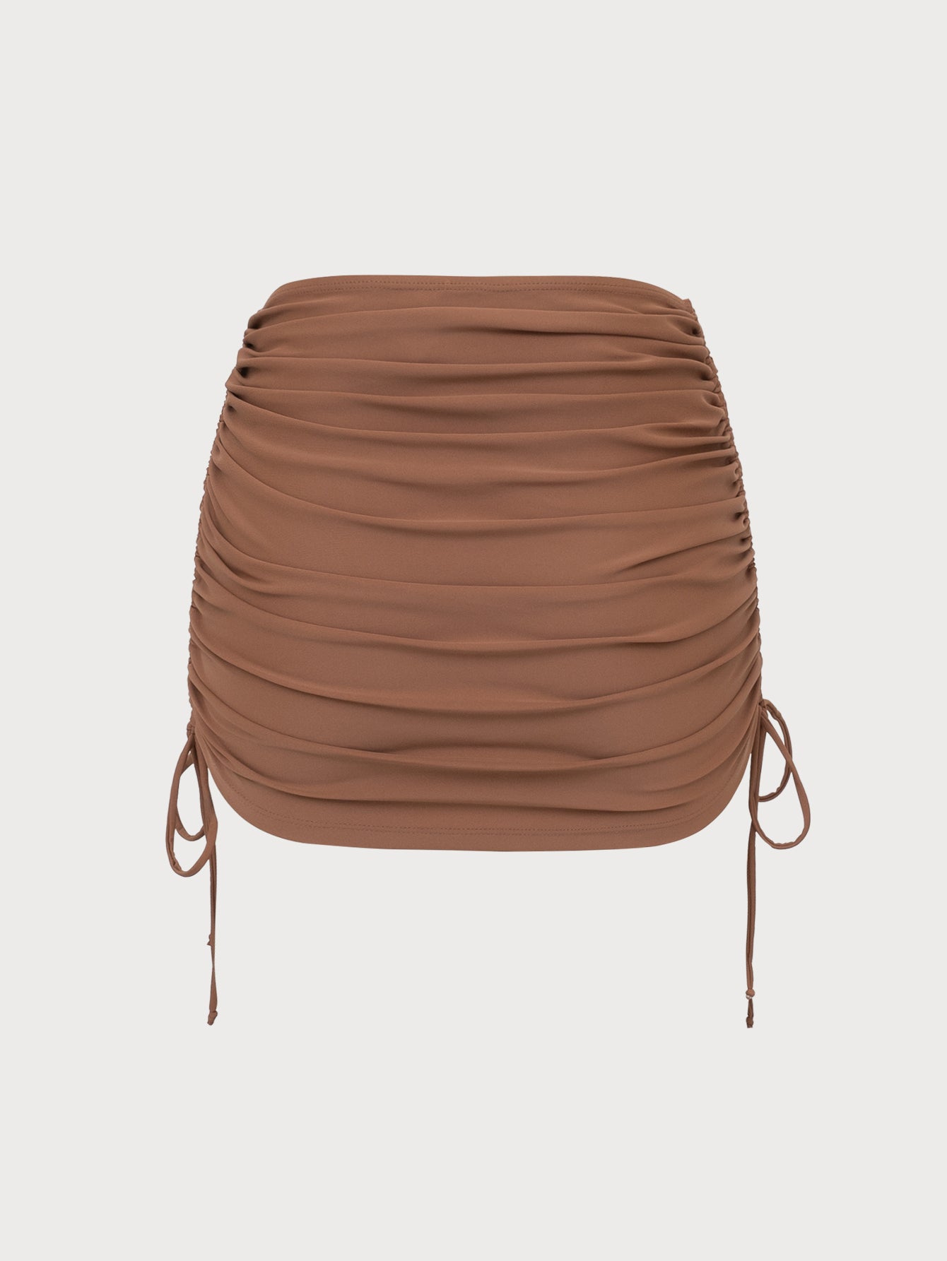 Women'S Nylon Knitted Shirred Skirt Cover-ups - SAMIOLSWIM