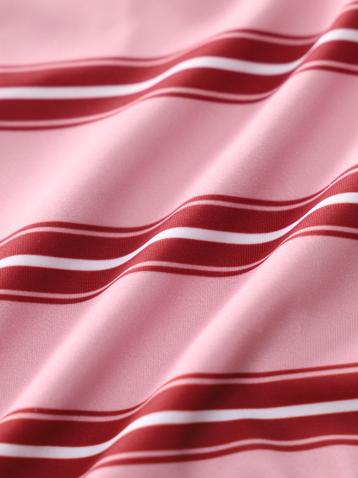 Women'S Polyester Knit Contrast Stripe Print Bikini Set Bikinis - SAMIOLSWIM