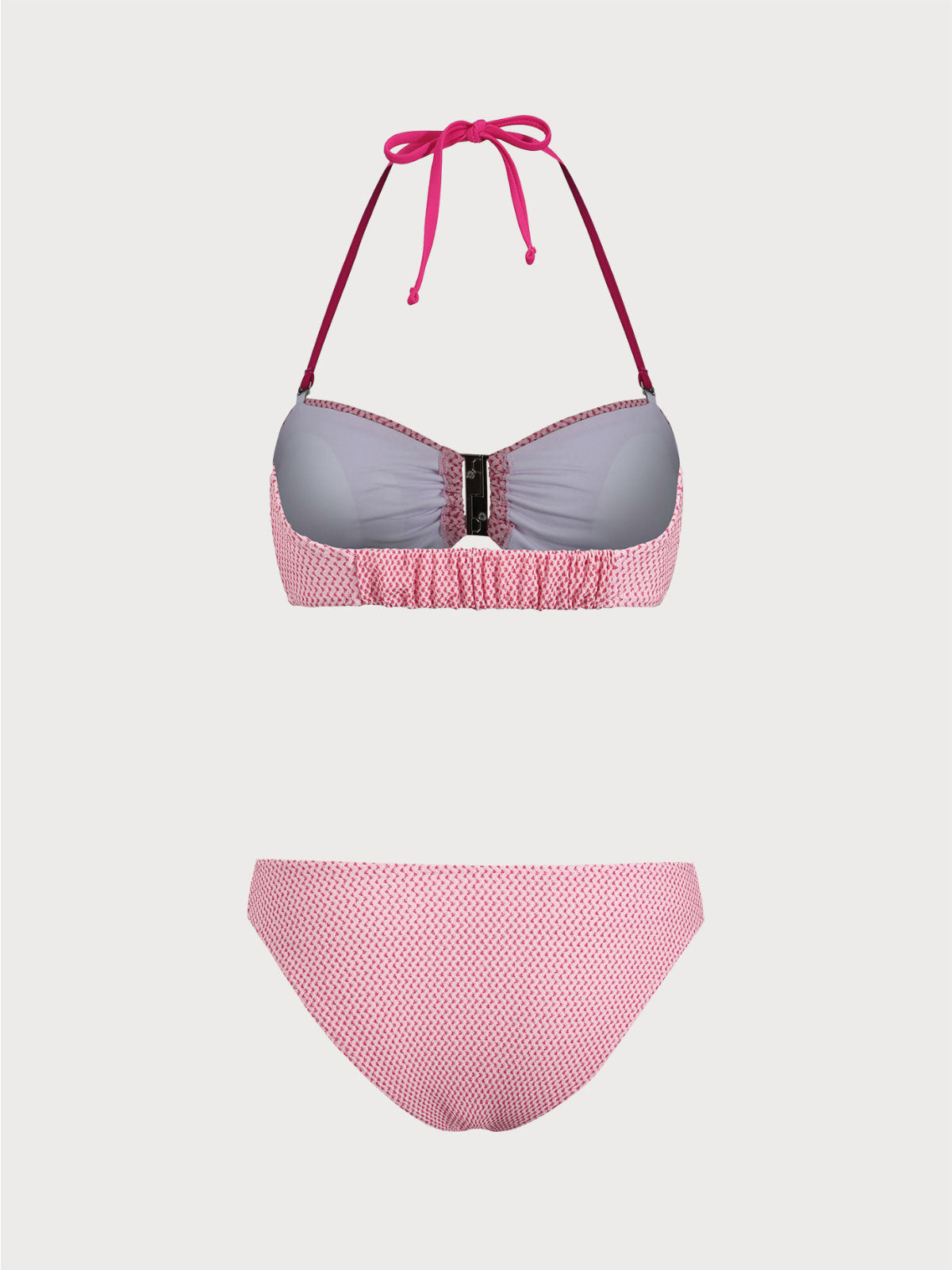 Women'S Polyester Knit Front Button Bikini Set Bikinis - SAMIOLSWIM