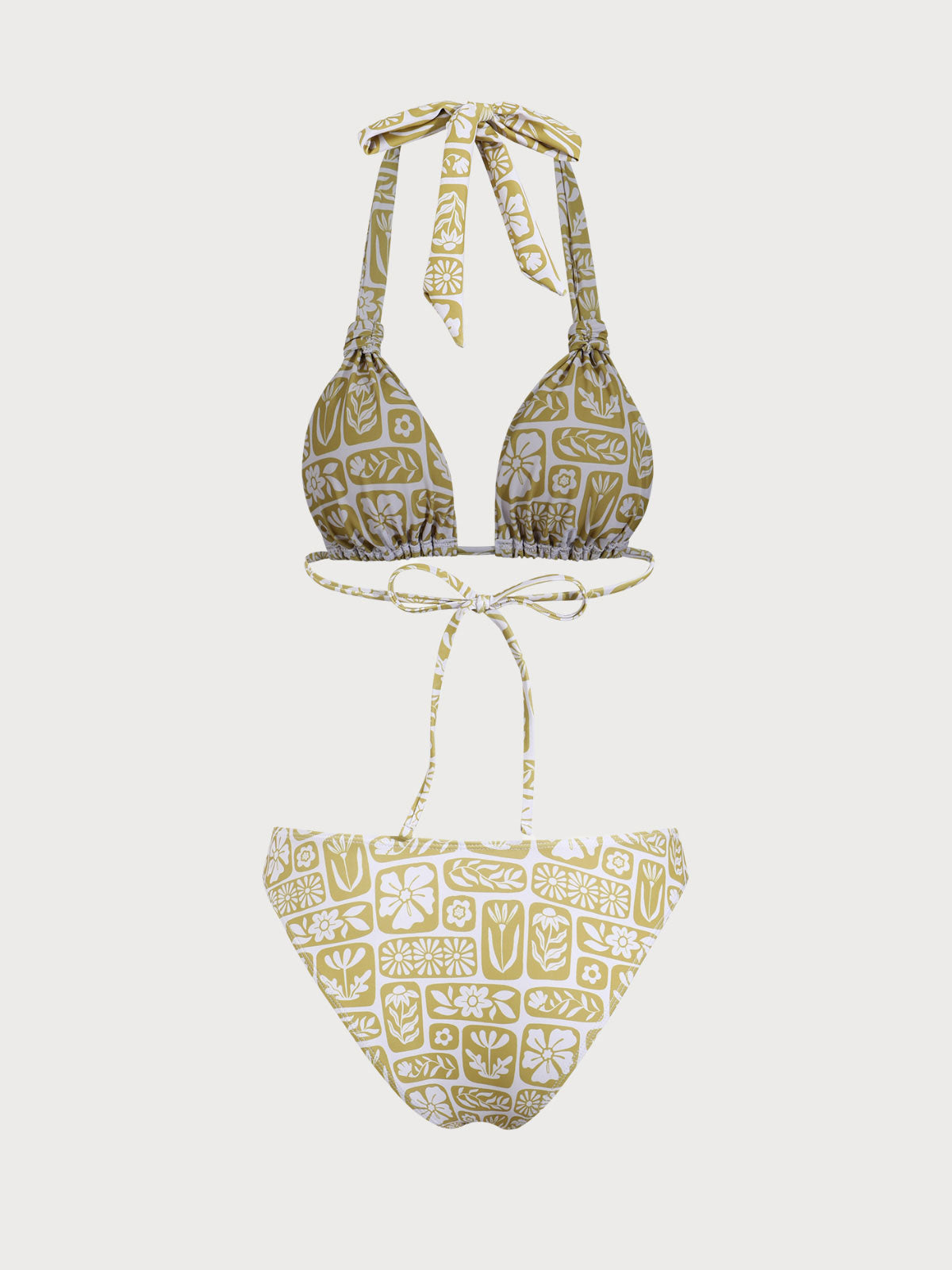 Women'S Polyester Knit Geometric Print Bikini Set Bikinis - SAMIOLSWIM