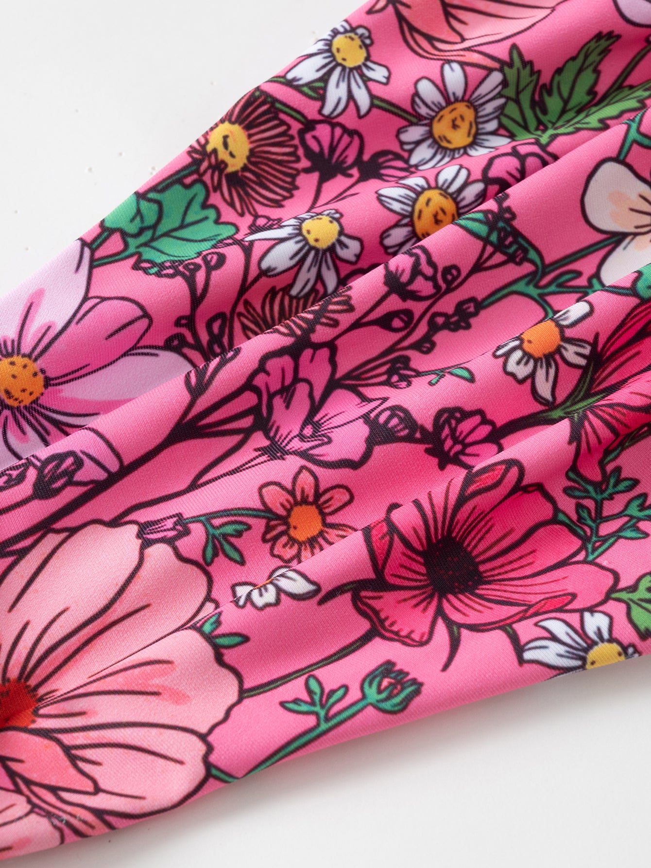 Women'S Polyester Knit Girly Print Bikini Set Bikinis - SAMIOLSWIM