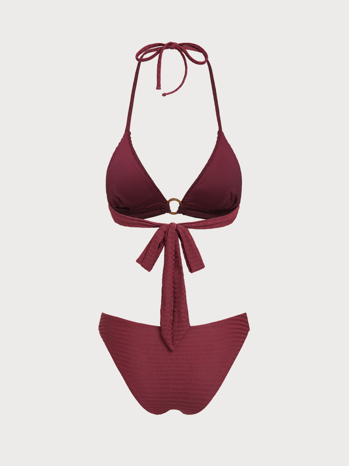 Women'S Polyester Knit Hoop Bikini Set Bikinis - SAMIOLSWIM