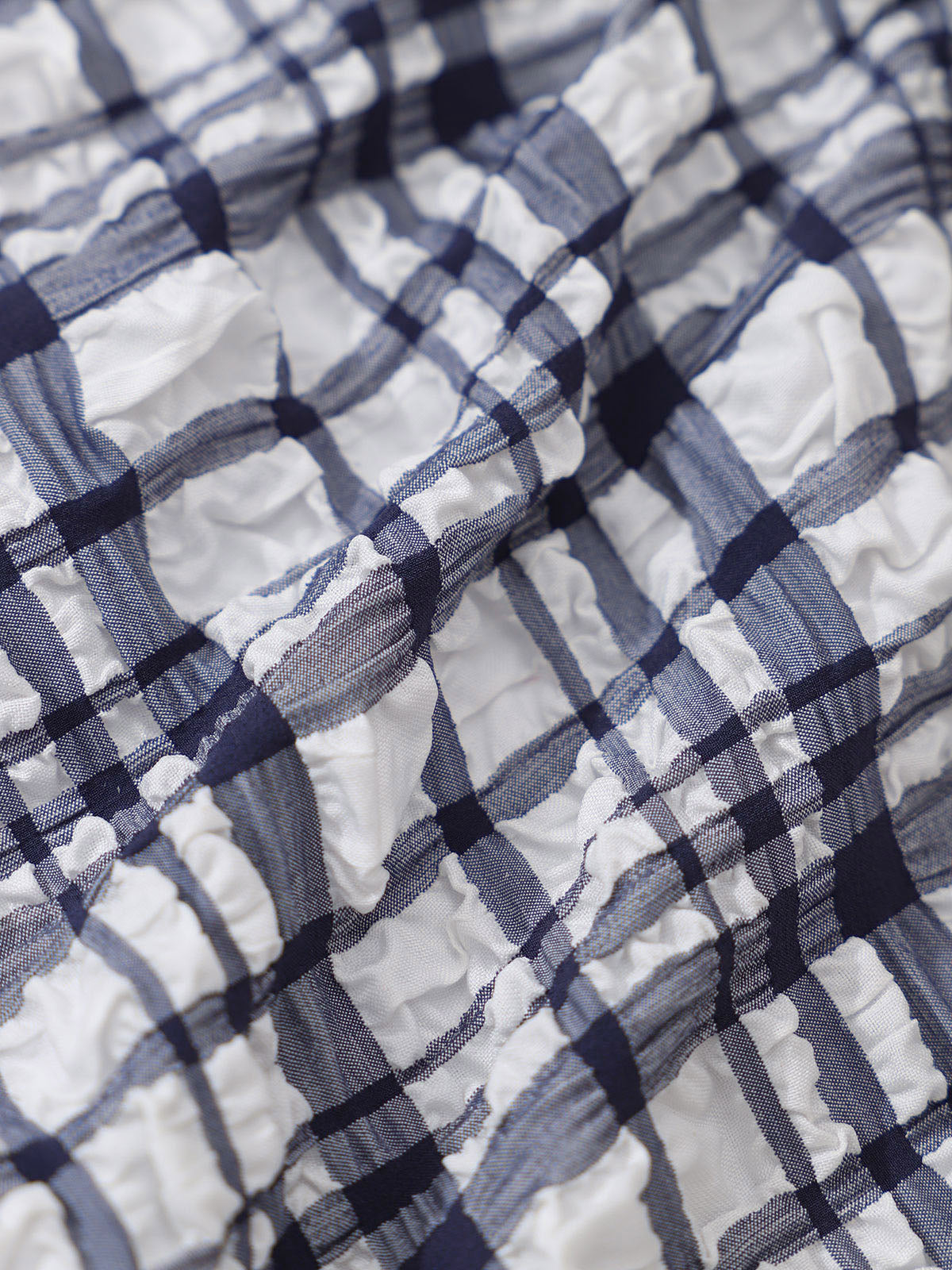 Women'S Polyester Knit Plaid Ruched Tankini Swimsuit Tankinis - SAMIOLSWIM