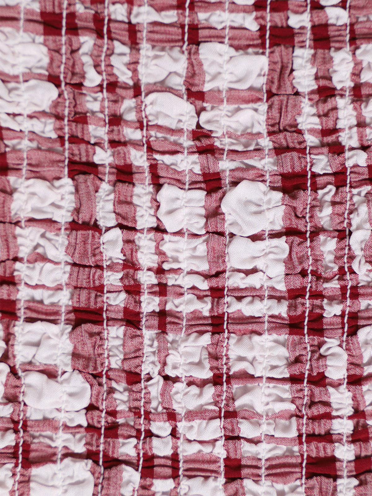 Women'S Polyester Knit Plaid Ruched Tankini Swimsuit Tankinis - SAMIOLSWIM