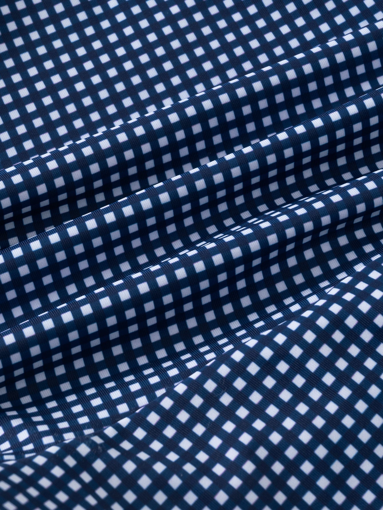 Women'S Polyester Knit Plaid Ruffle Tankini Swimsuit Tankinis - SAMIOLSWIM