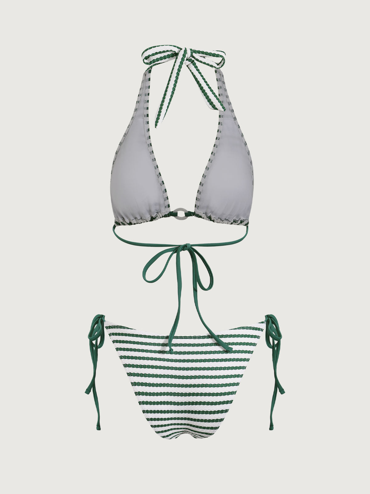 Women'S Polyester Knit Ring Bikini Set Bikinis - SAMIOLSWIM