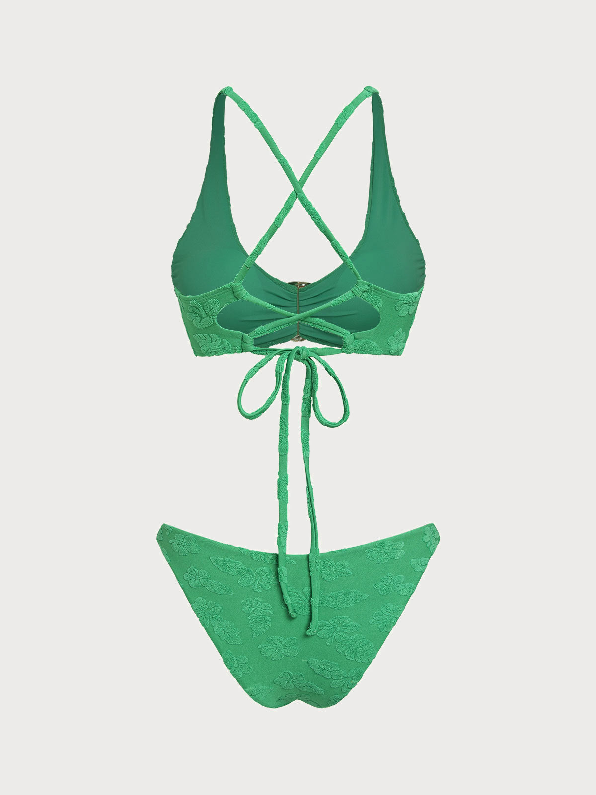 Women'S Polyester Knit Terry Metallic Bikini Set Bikinis - SAMIOLSWIM