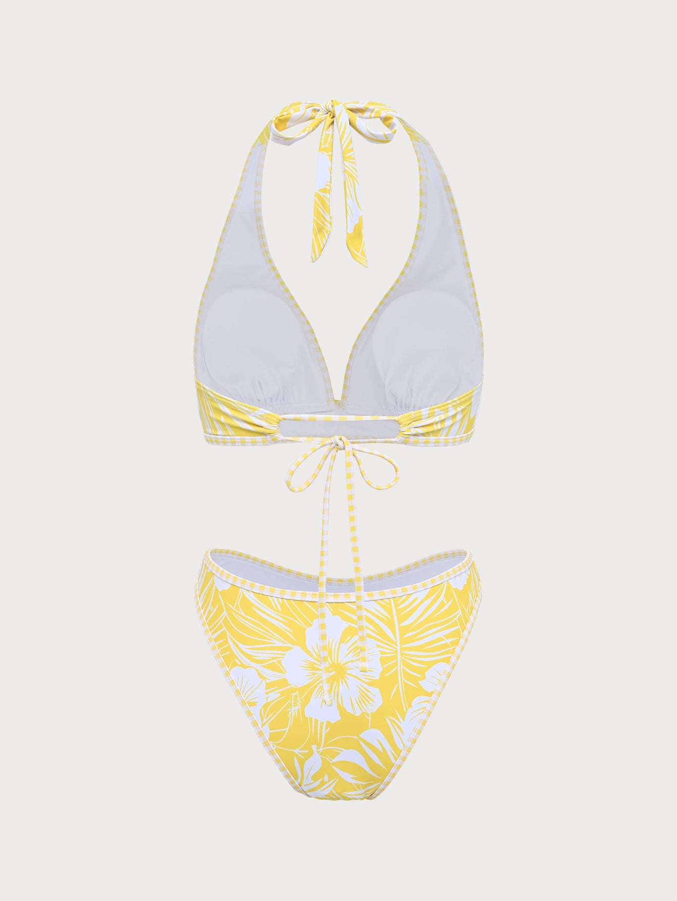 Women'S Polyester Knit Tropical Print Bikini Set Bikinis - SAMIOLSWIM