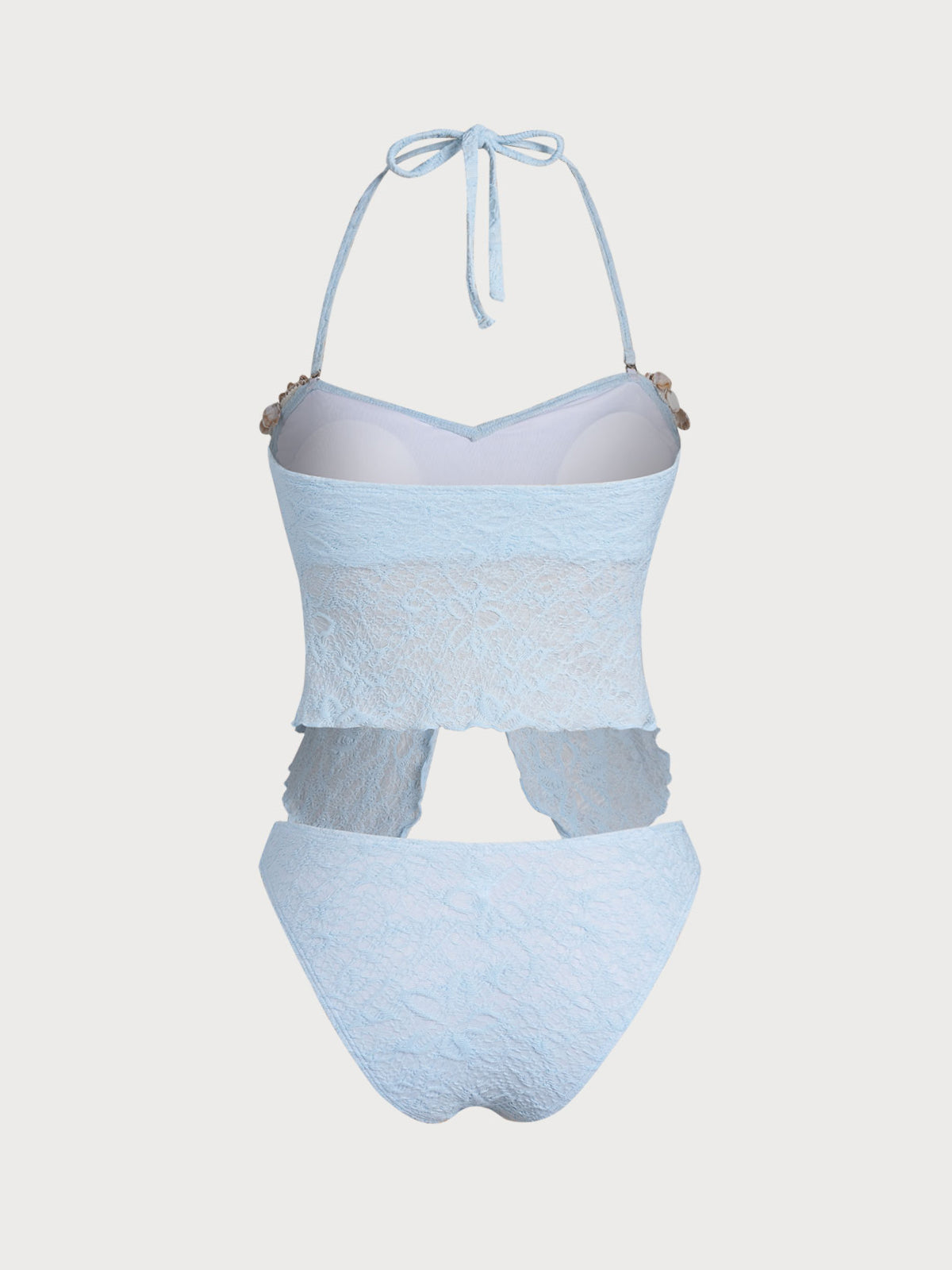 Women'S Polyester Knit Twisted Shell Trim Tankini Set Tankinis - SAMIOLSWIM