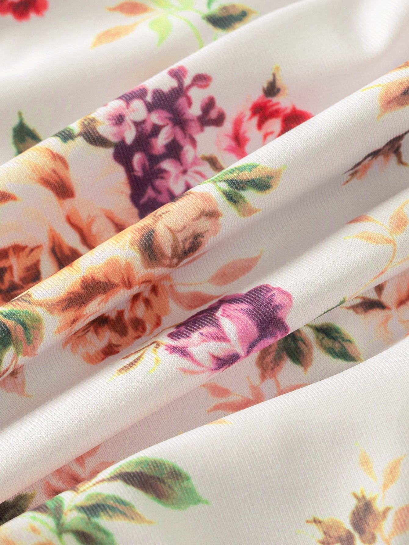 Women'S Polyester Knit Vintage Print Ruffle Bikini Set Bikinis - SAMIOLSWIM