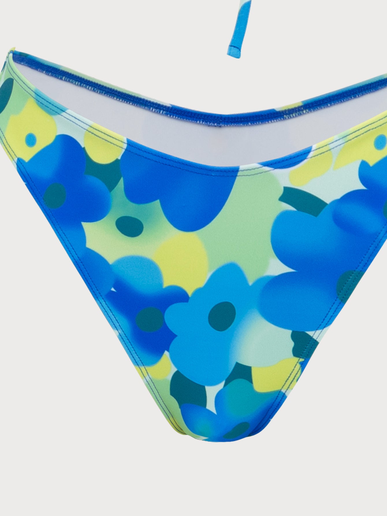 Women'S Polyester Knitted Colorful Floral Bikini Set Bikinis - SAMIOLSWIM