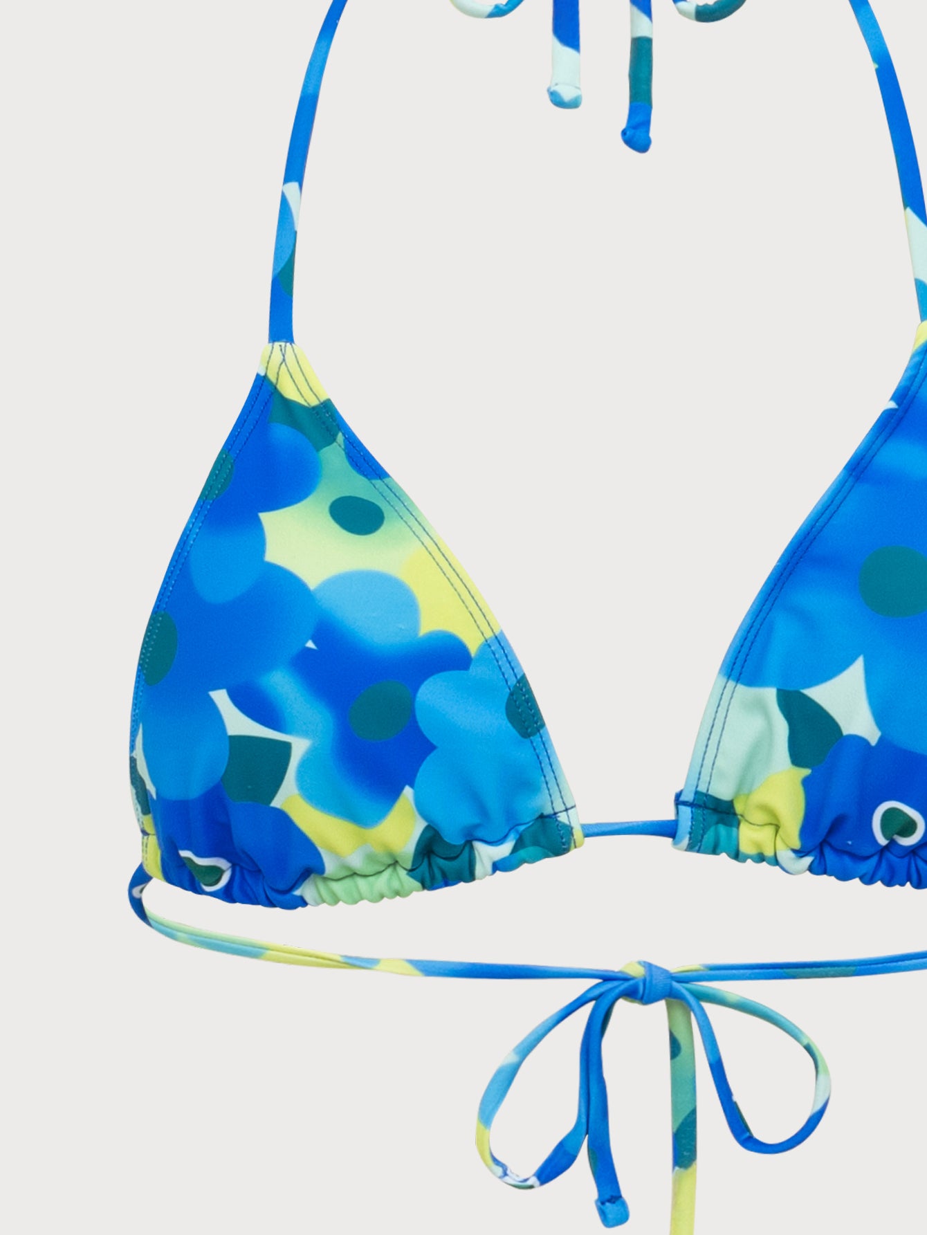 Women'S Polyester Knitted Colorful Floral Bikini Set Bikinis - SAMIOLSWIM