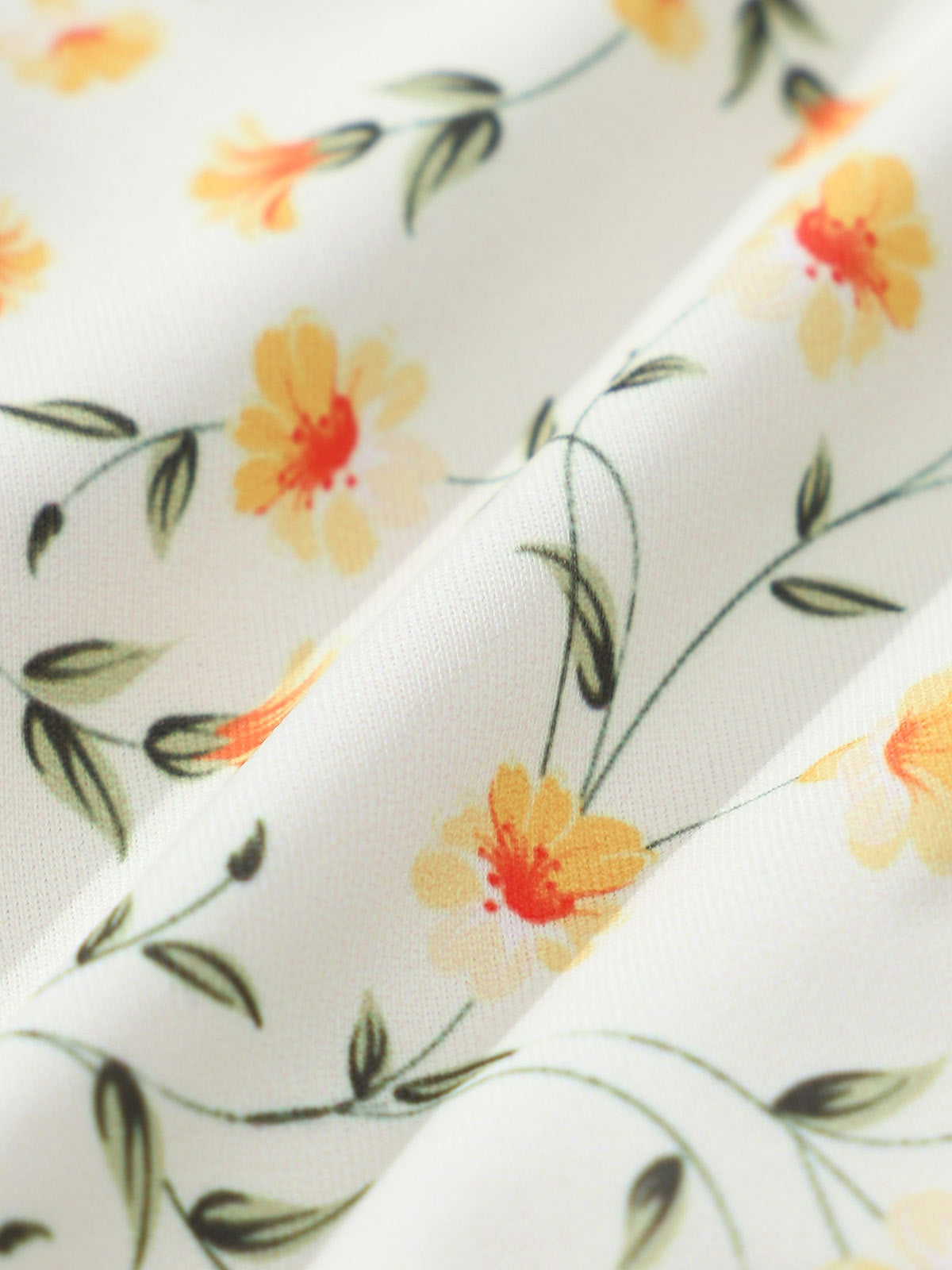 Women'S Polyester Knitted Floral Contrast Color Teeth Bikini Set Bikinis - SAMIOLSWIM