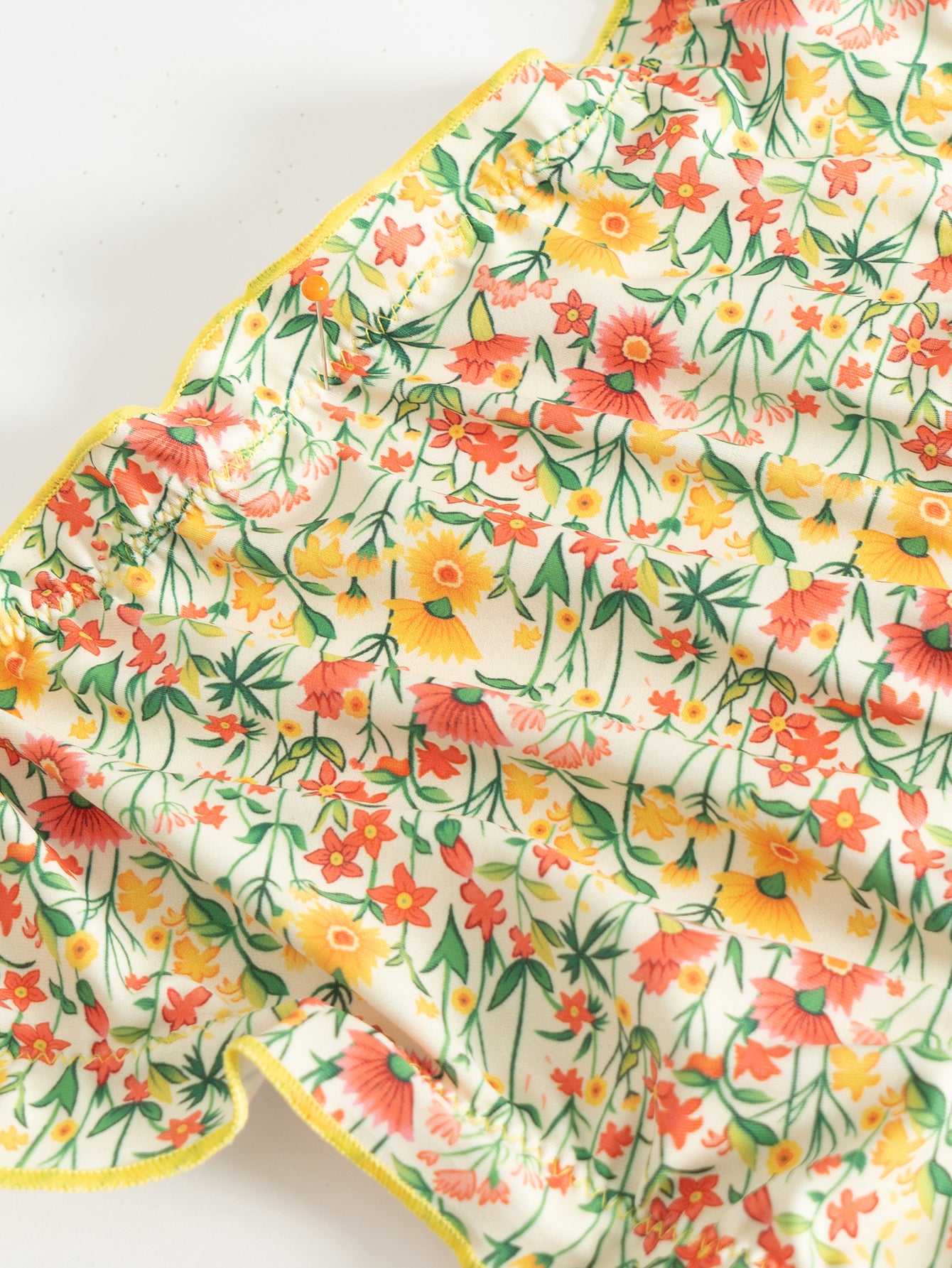 Women'S Polyester Knitted Floral Ruched Ruffle Bikini Set Bikinis - SAMIOLSWIM