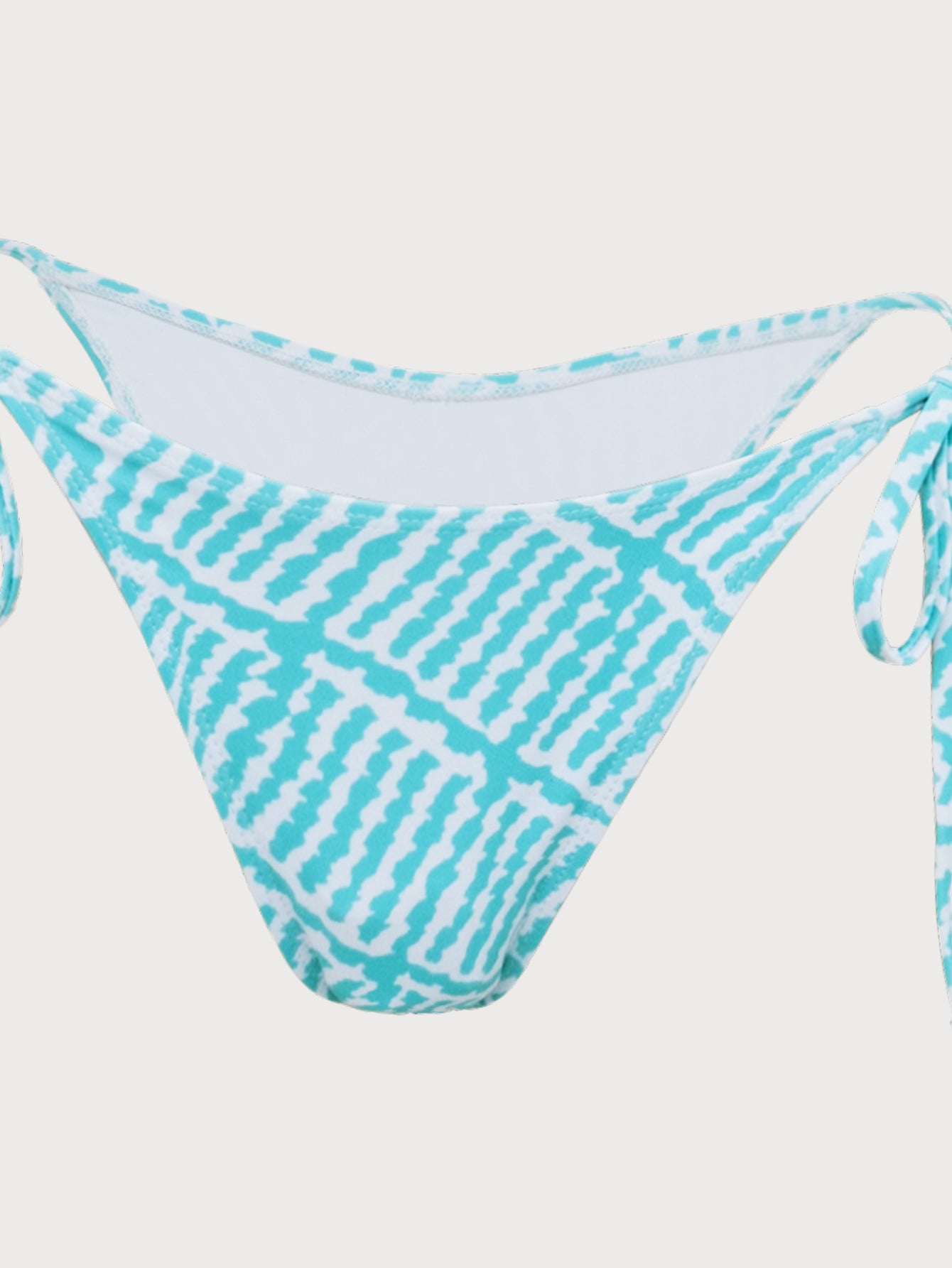 Women'S Polyester Knitted Geometric Print Ruched Bikini Set Bikinis - SAMIOLSWIM