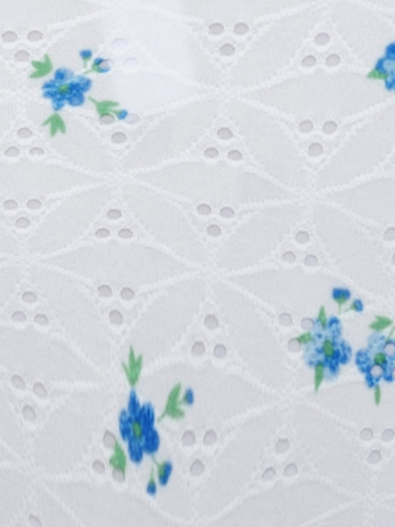 Women'S Polyester Knitted Hollow Print Bikini Set Bikinis - SAMIOLSWIM