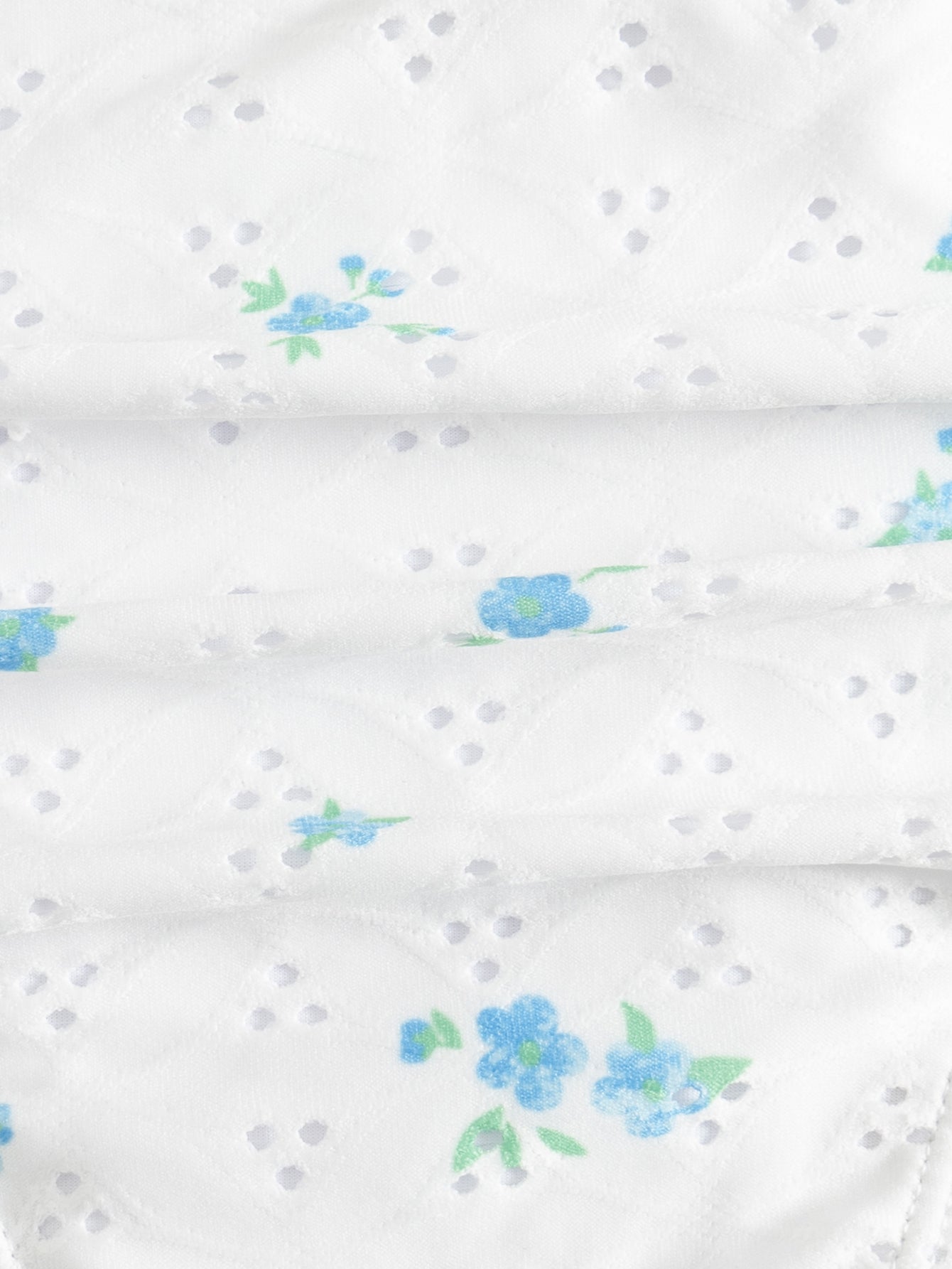 Women'S Polyester Knitted Hollow Print Bikini Set Bikinis - SAMIOLSWIM