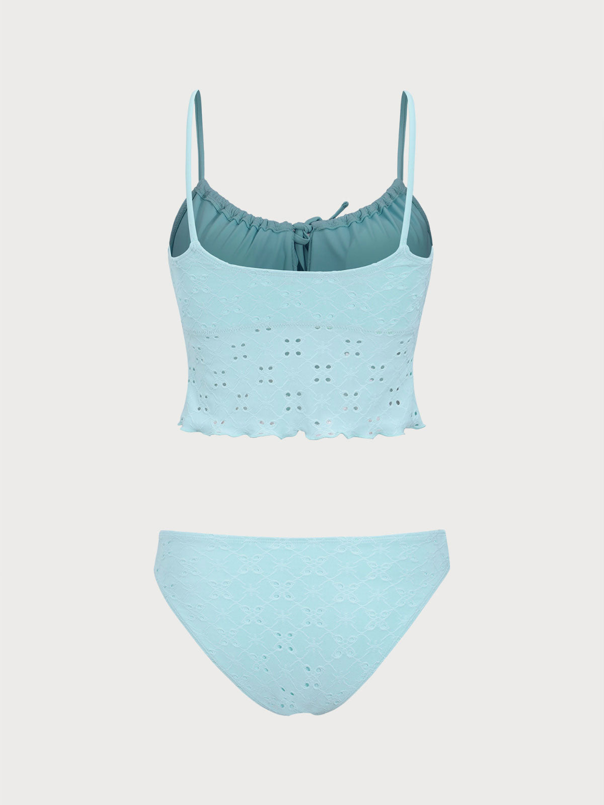 Women'S Polyester Knitted Hollow Tankini Swimsuit Tankinis - SAMIOLSWIM