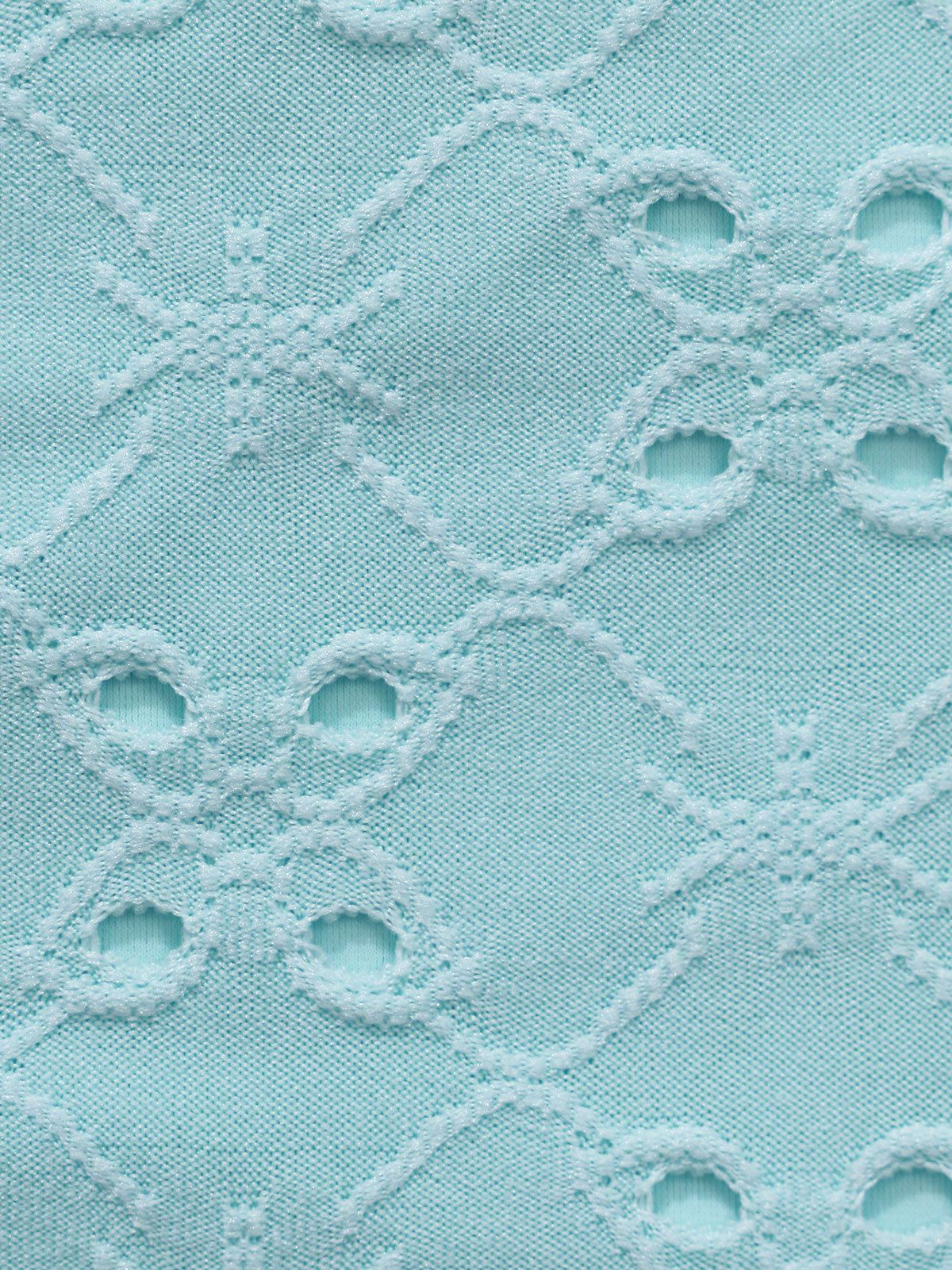 Women'S Polyester Knitted Hollow Tankini Swimsuit Tankinis - SAMIOLSWIM