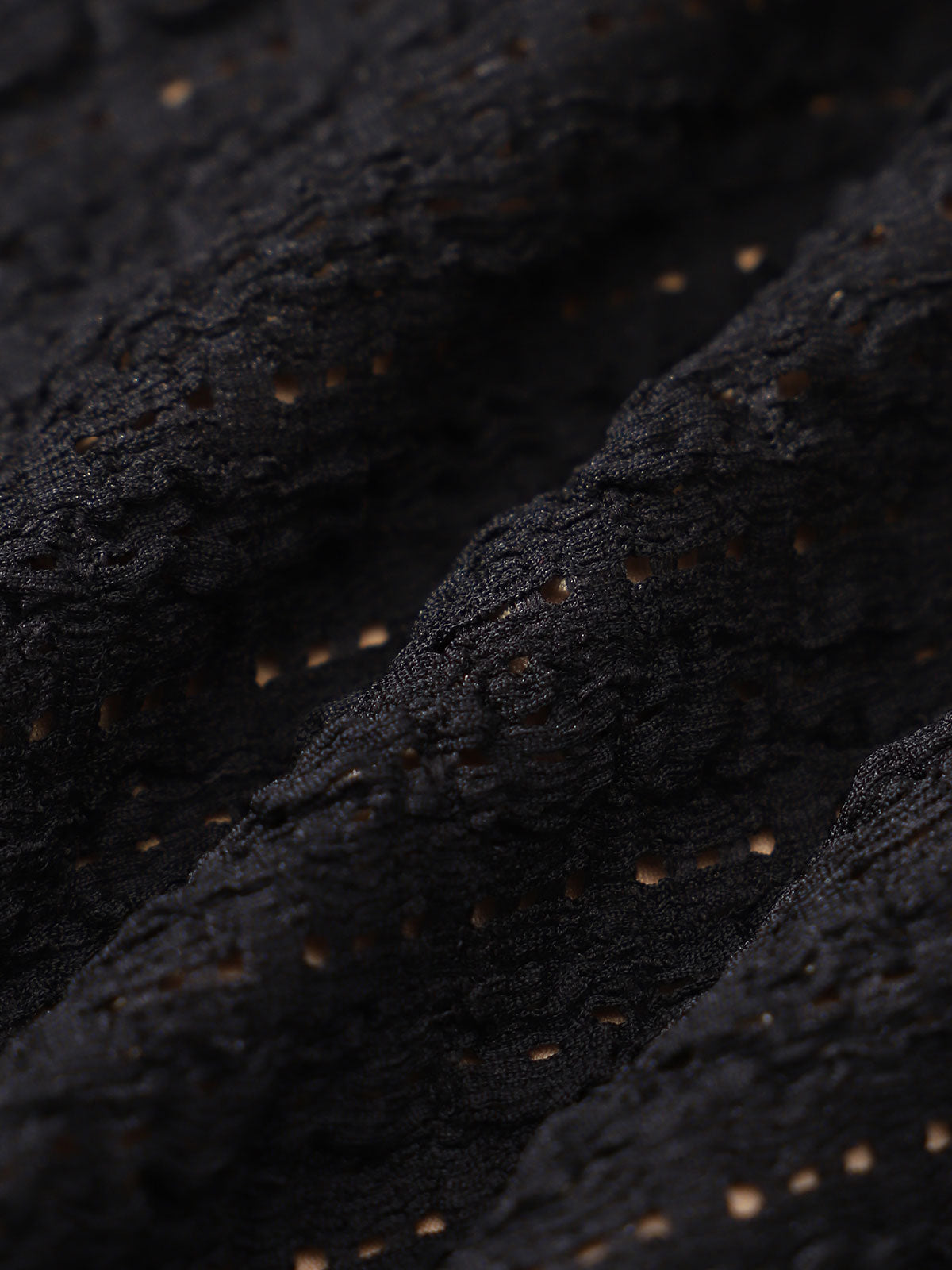 Women'S Polyester Knitted Hollow Wrinkled One-Piece Swimsuit One-Pieces - SAMIOLSWIM