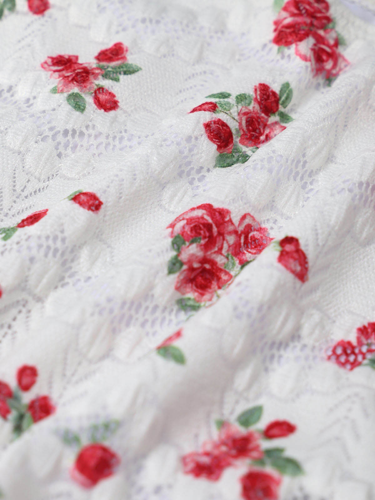 Women'S Polyester Knitted Lace Printed Tankini Swimsuit Tankinis - SAMIOLSWIM