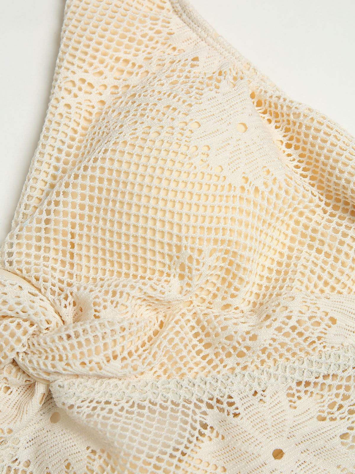 Women'S Polyester Knitted Mesh Irregular Hem Tankini Set Tankinis - SAMIOLSWIM