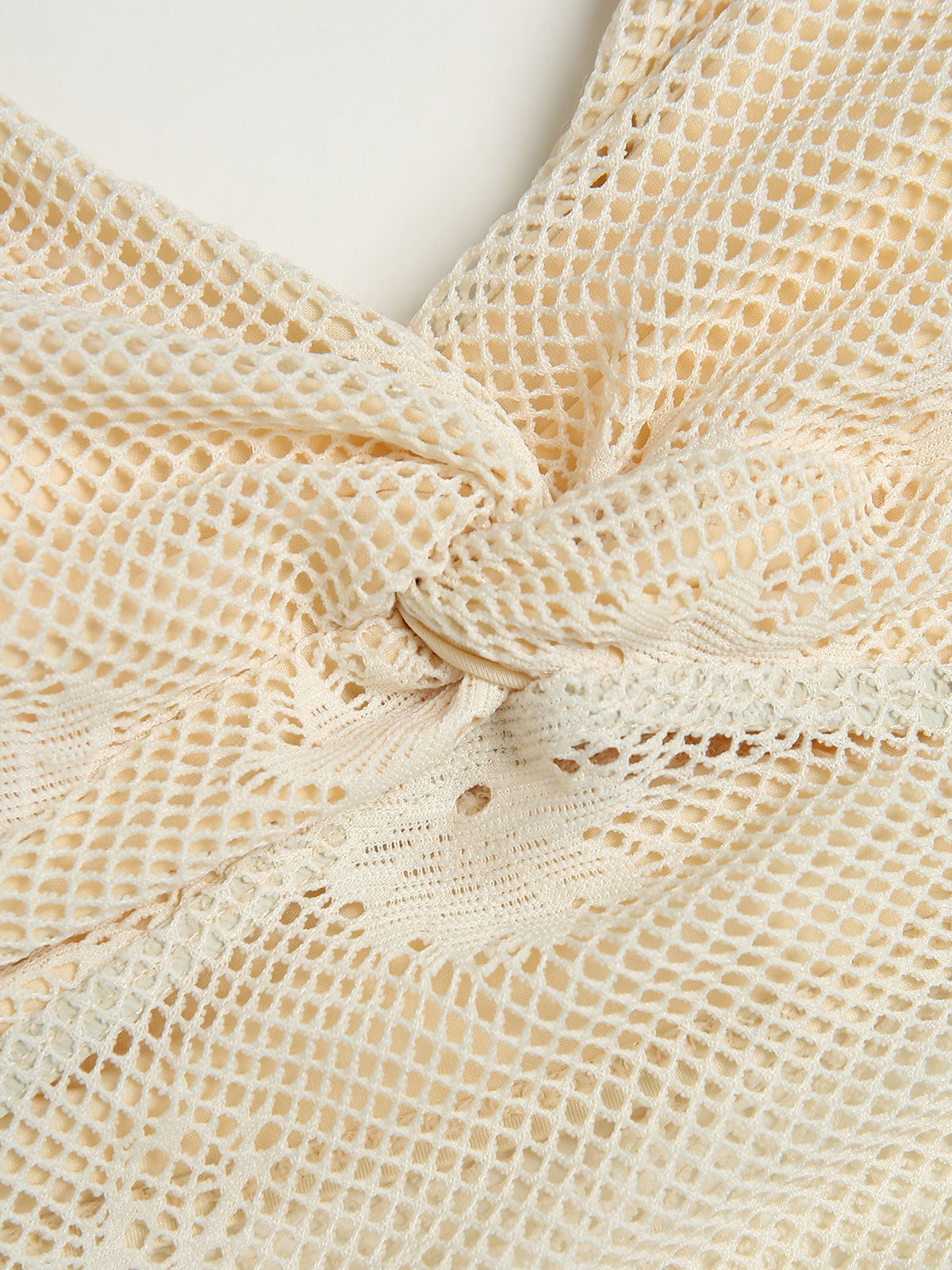 Women'S Polyester Knitted Mesh Irregular Hem Tankini Set Tankinis - SAMIOLSWIM