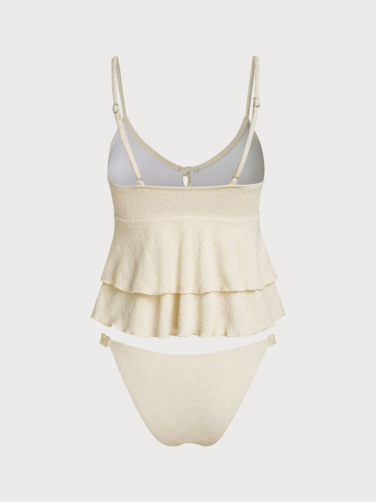 Women'S Polyester Knitted Multi-Layer A-Line Tankini Set Tankinis - SAMIOLSWIM