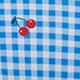 Women'S Polyester Knitted Plaid Cherry Print Bikini Set Bikinis - SAMIOLSWIM
