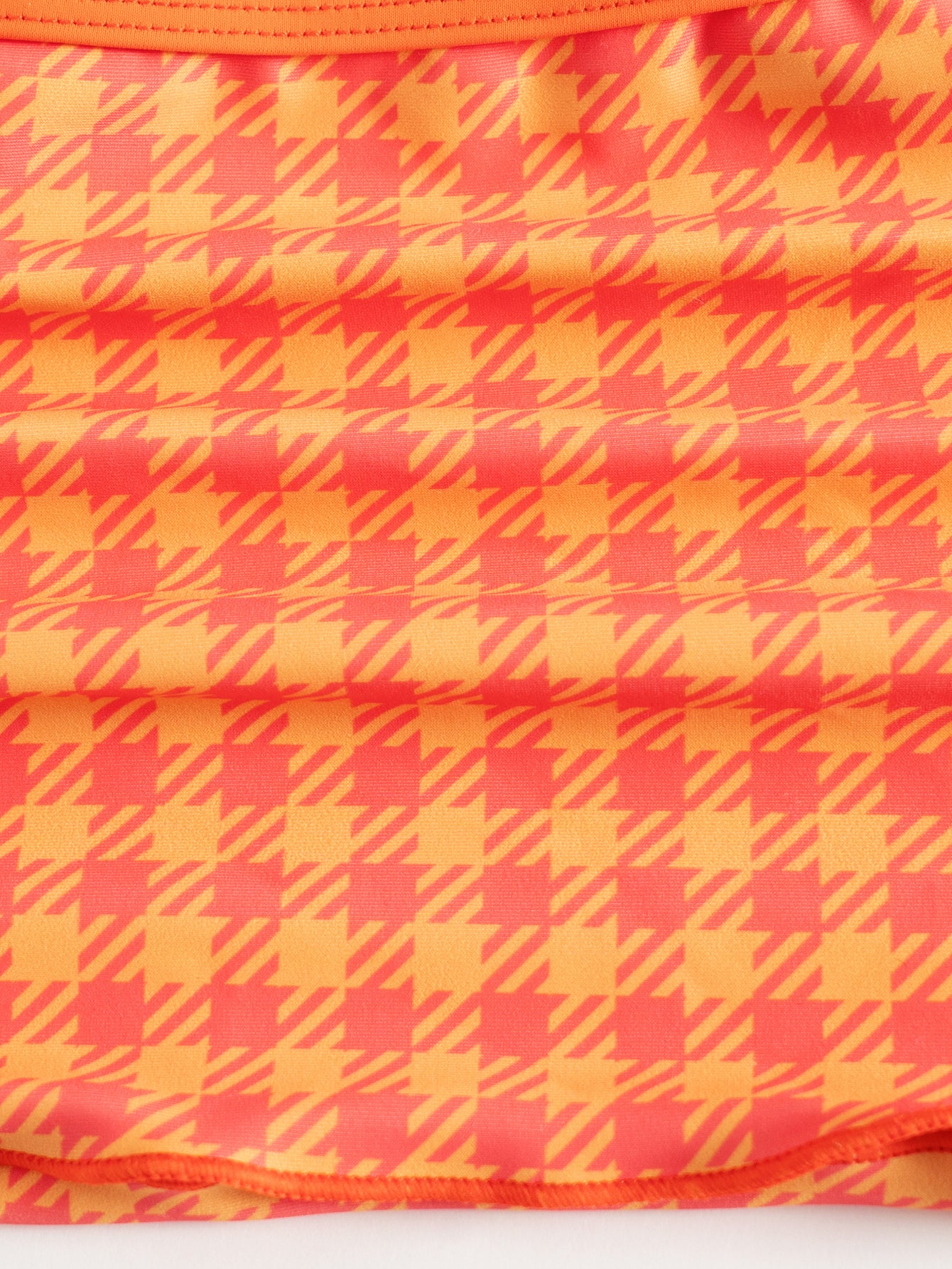 Women'S Polyester Knitted Plaid Print Tankini Swimsuit Tankinis - SAMIOLSWIM