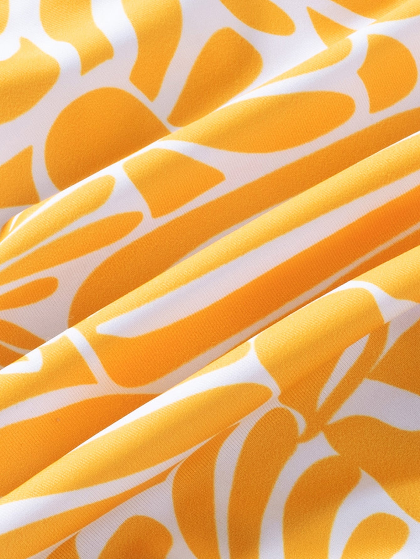 Women'S Polyester Knitted Printed Deep V One-Piece Swimsuit One-Pieces - SAMIOLSWIM