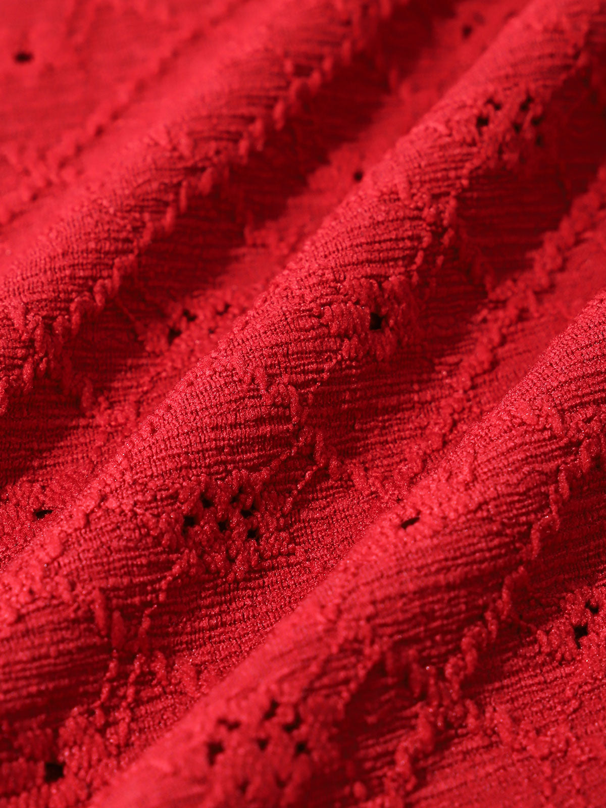 Women'S Polyester Knitted Ruffle Front Tie Tankini Three-Piece Swimsuit Tankinis - SAMIOLSWIM