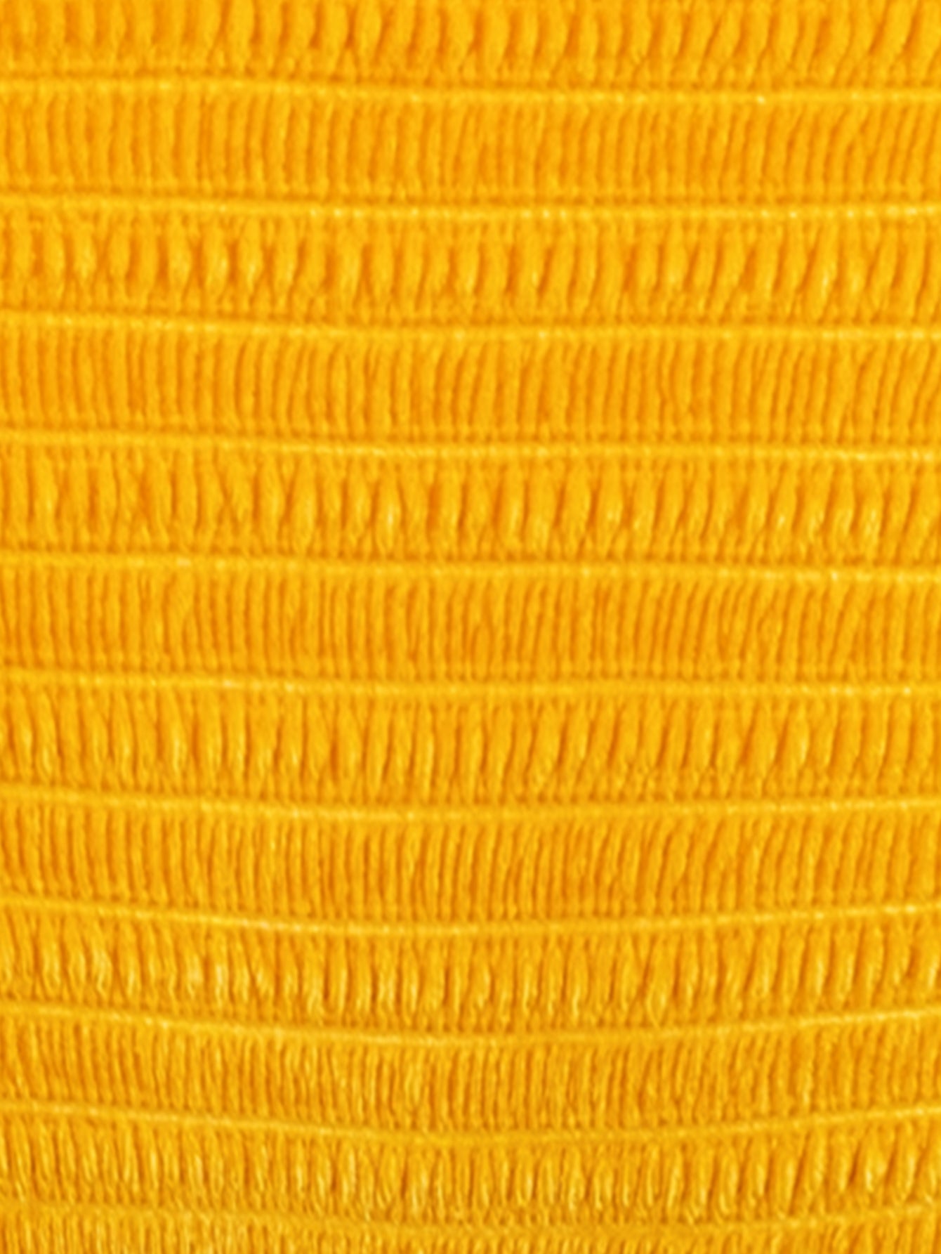 Women'S Polyester Knitted Smocked Velvet Bikini Set Bikinis - SAMIOLSWIM