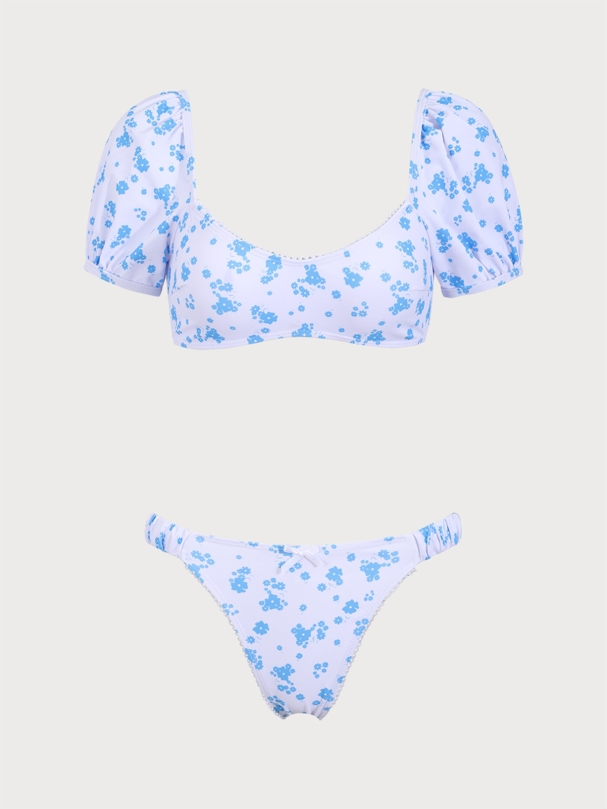 Women'S Polyester Knitted Tank Top Heartbreaking Bikini Set White Bikinis - SAMIOLSWIM