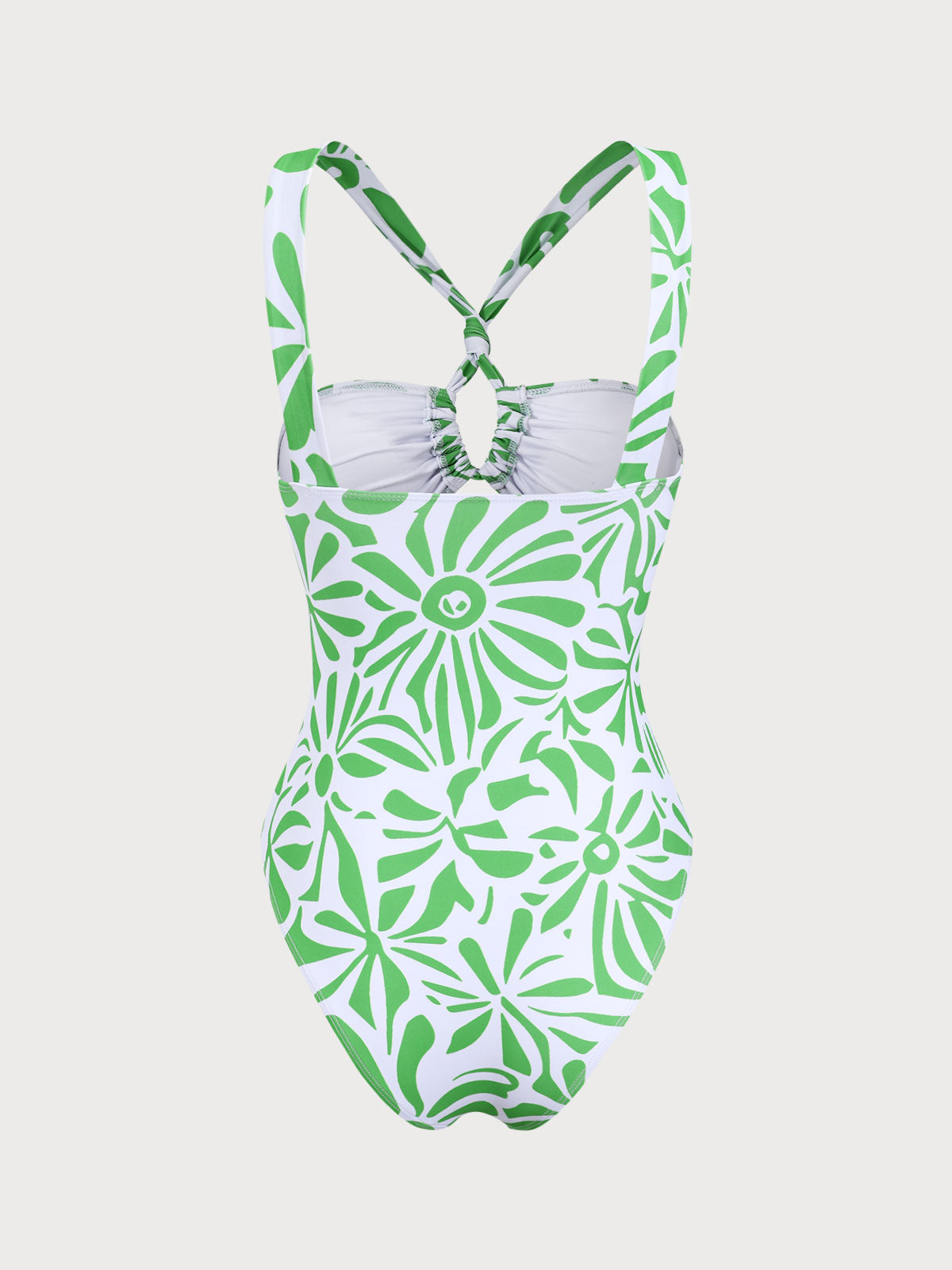 Women'S Polyester Knitted Twist Cutout Swimsuit One-Pieces - SAMIOLSWIM
