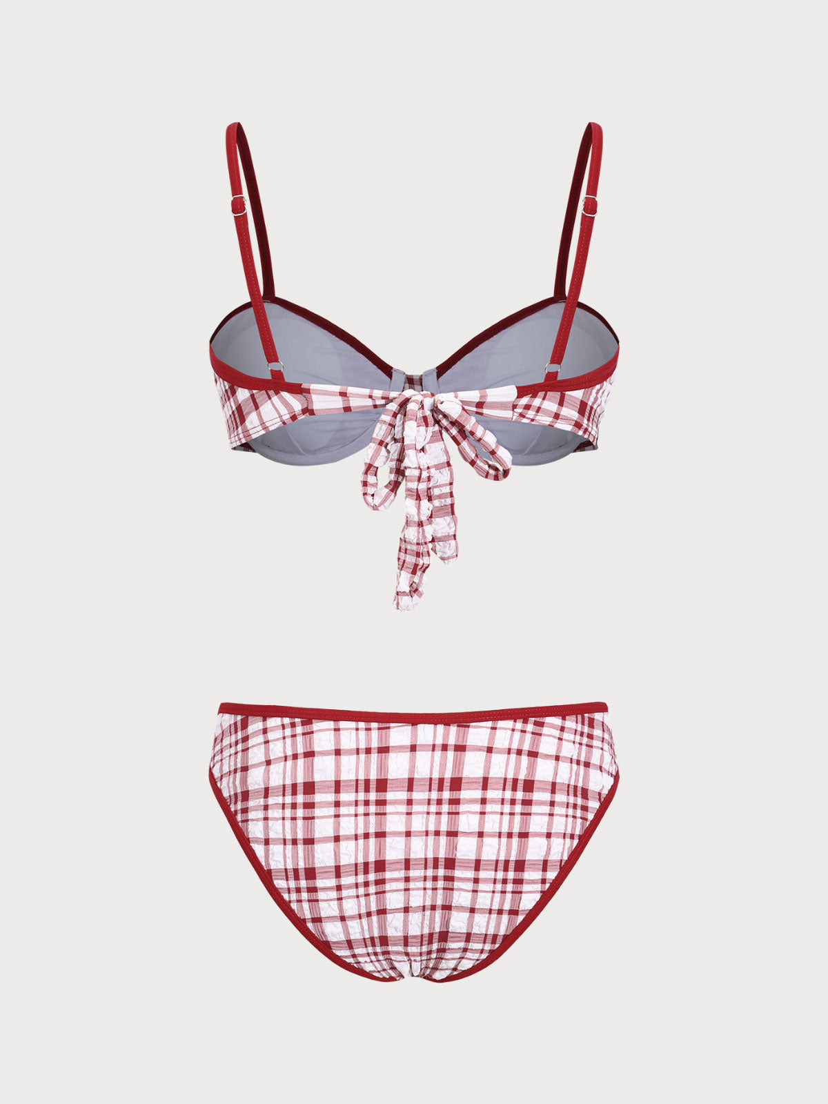 Women'S Polyester Woven Contrast Underwire Bikini Set Bikinis - SAMIOLSWIM